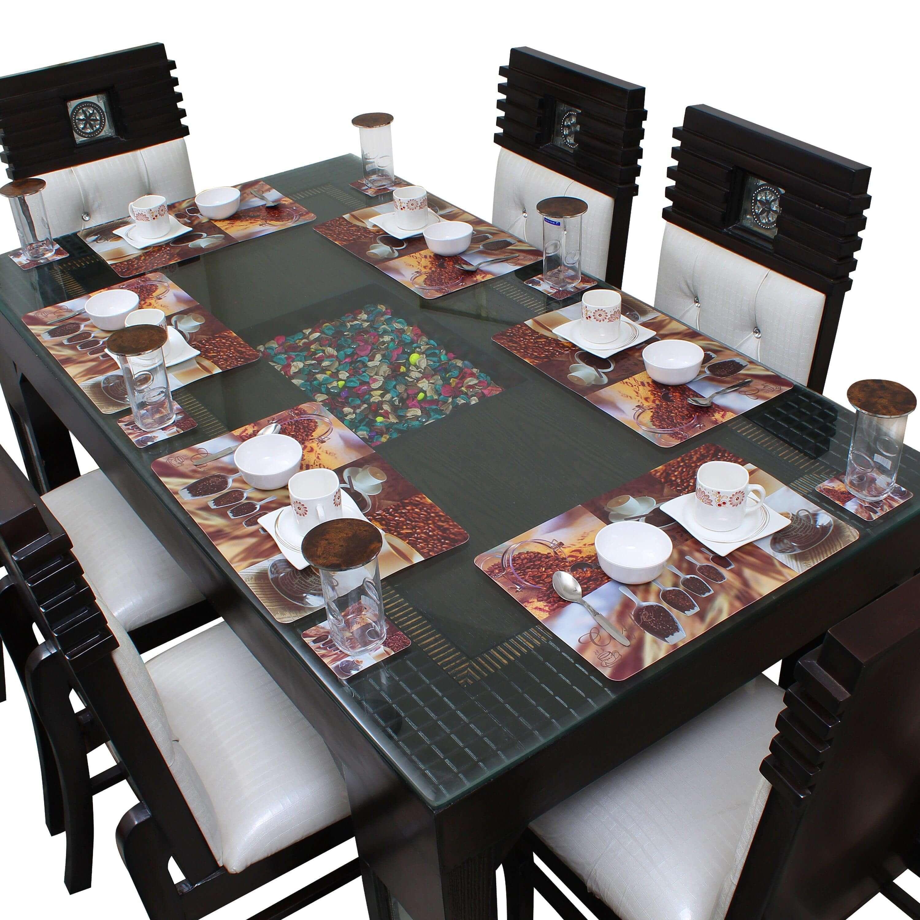 Dining Table Placemats with Coasters, Set of 6, PM01