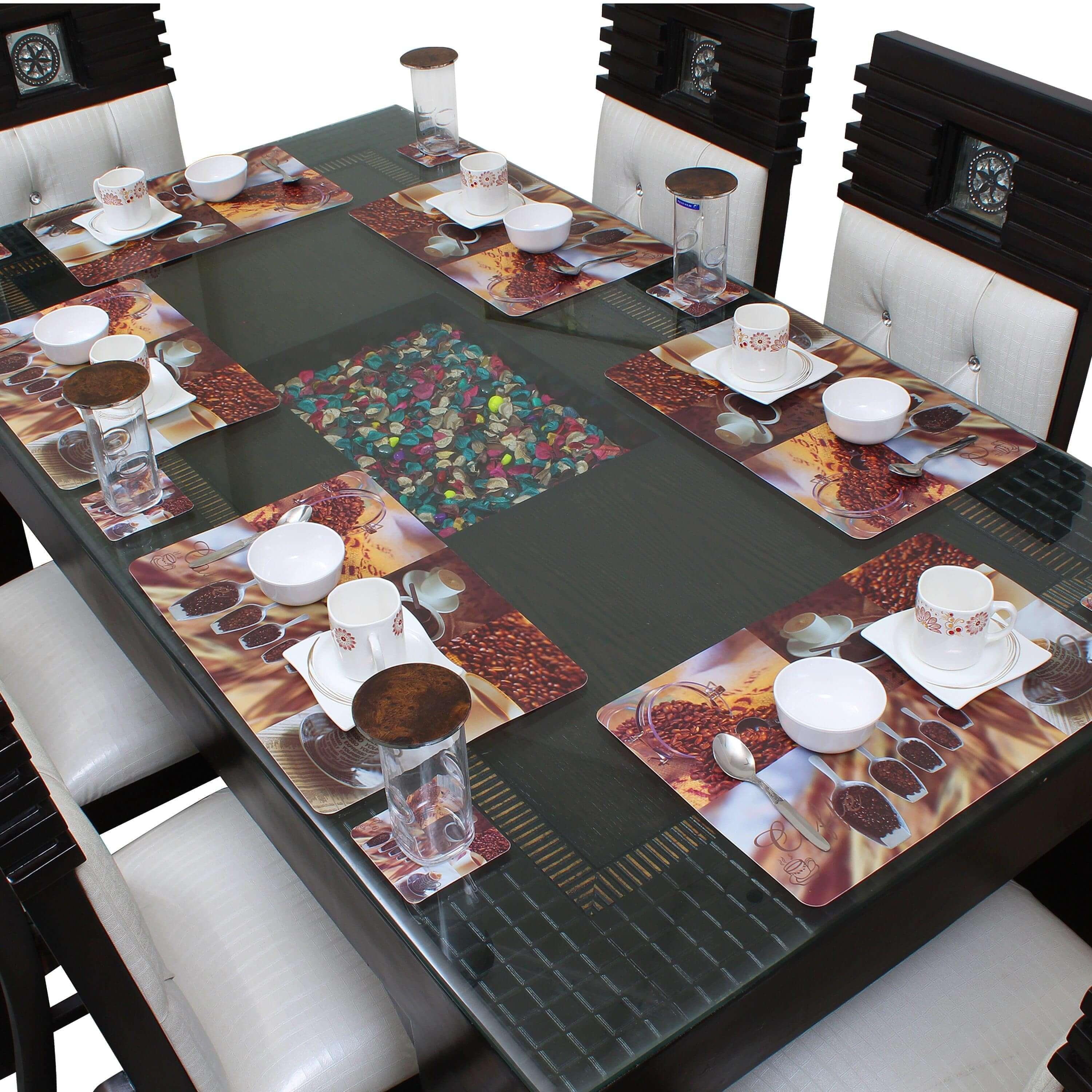 Dining Table Placemats with Coasters, Set of 6, PM01