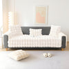 Dream Care Premium Rabbit Fur Sofa Cover for L-Shape & 1,2,3 & 4 Seater Sofas || Luxury Plush Sofa Protector || Soft Couch Cover for Living Room