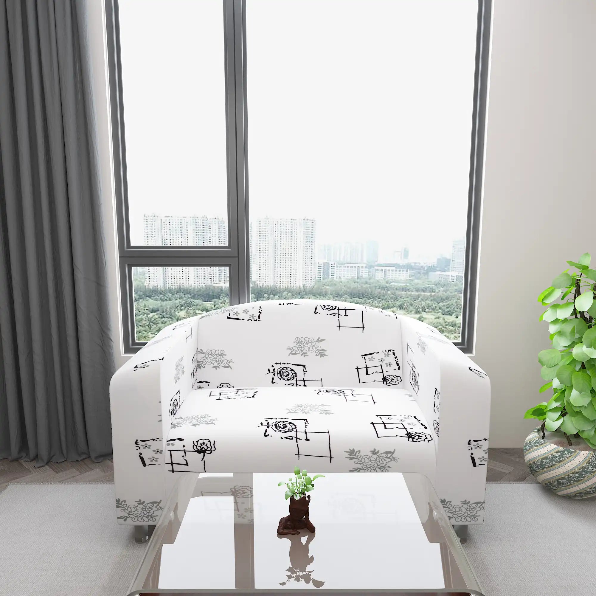 Waterproof Printed Sofa Protector Cover Full Stretchable, SP17