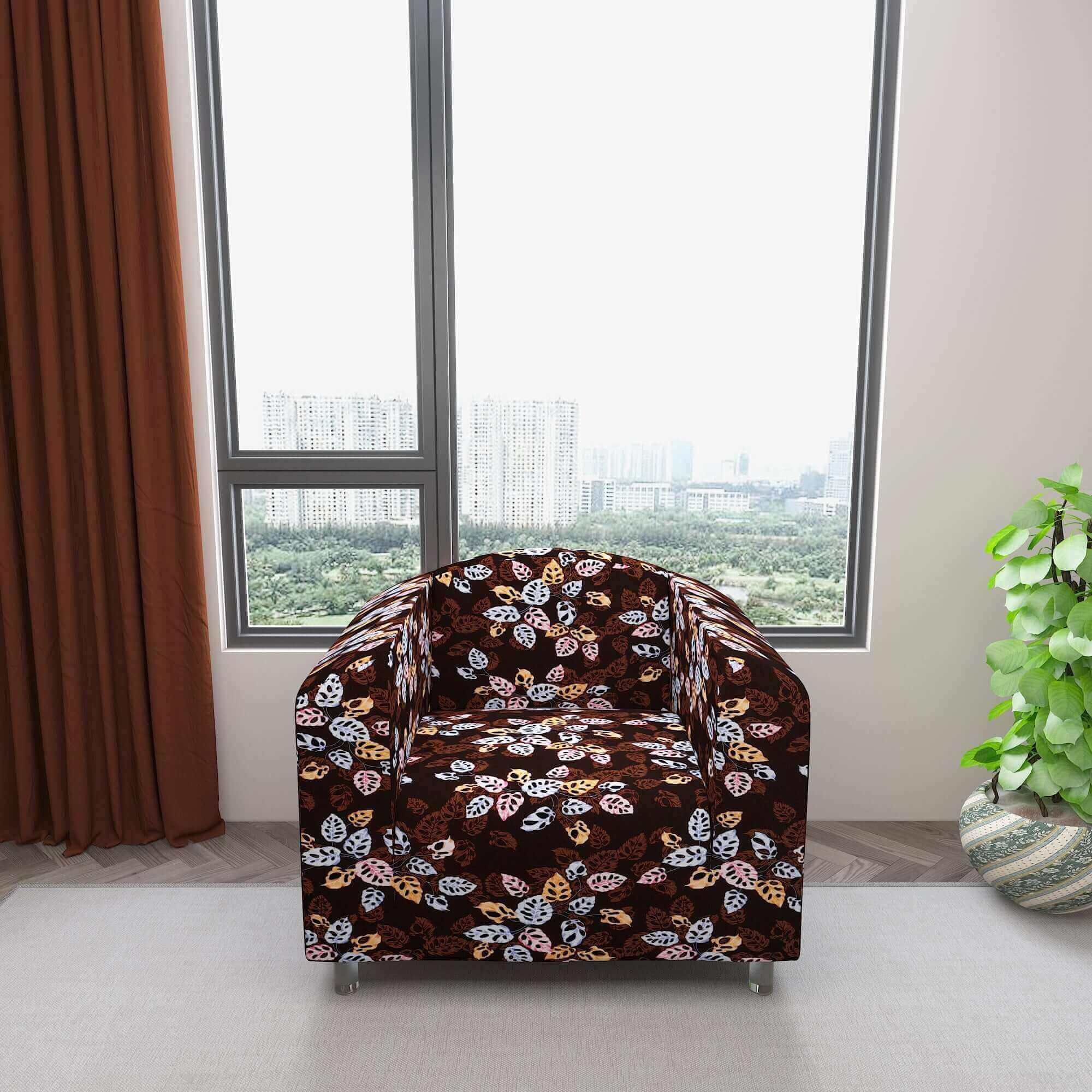 Marigold Printed Sofa Protector Cover Full Stretchable, MG02 - Dream Care Furnishings Private Limited