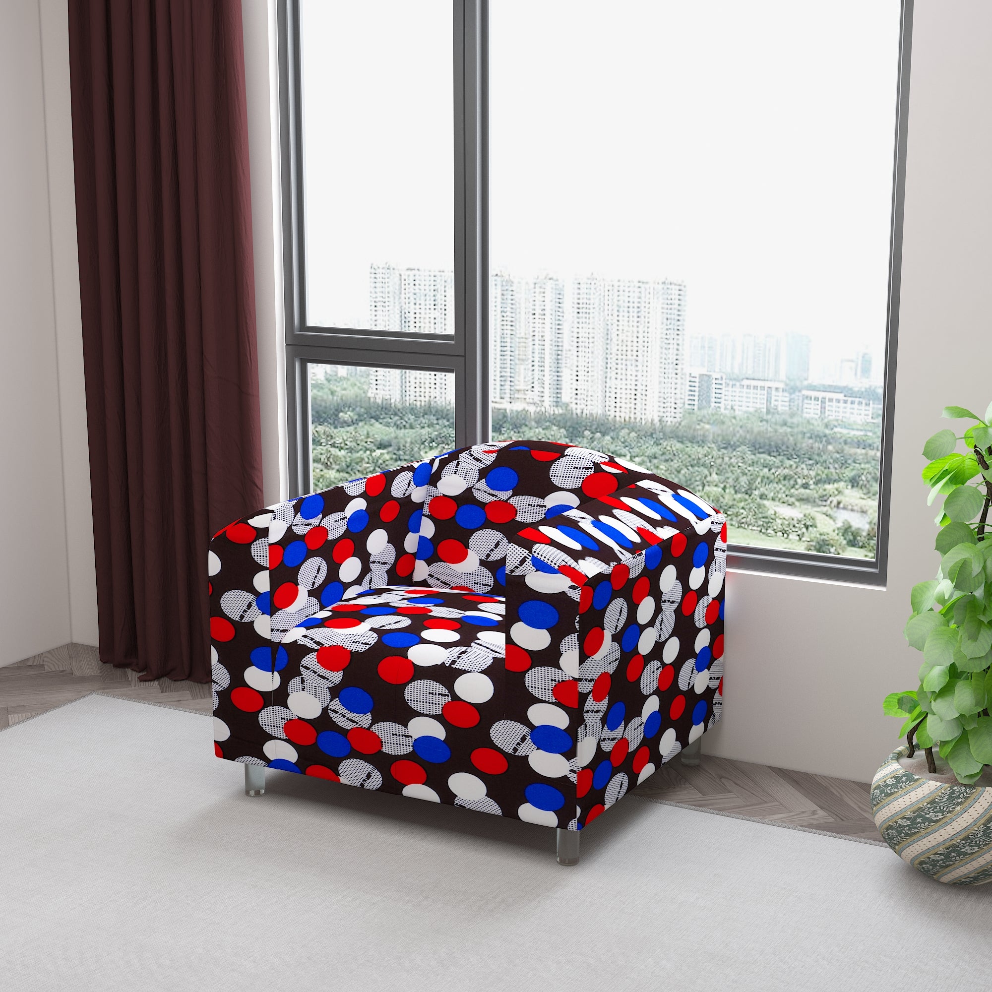 Waterproof Printed Sofa Protector Cover Full Stretchable, SP19 - Dream Care Furnishings Private Limited