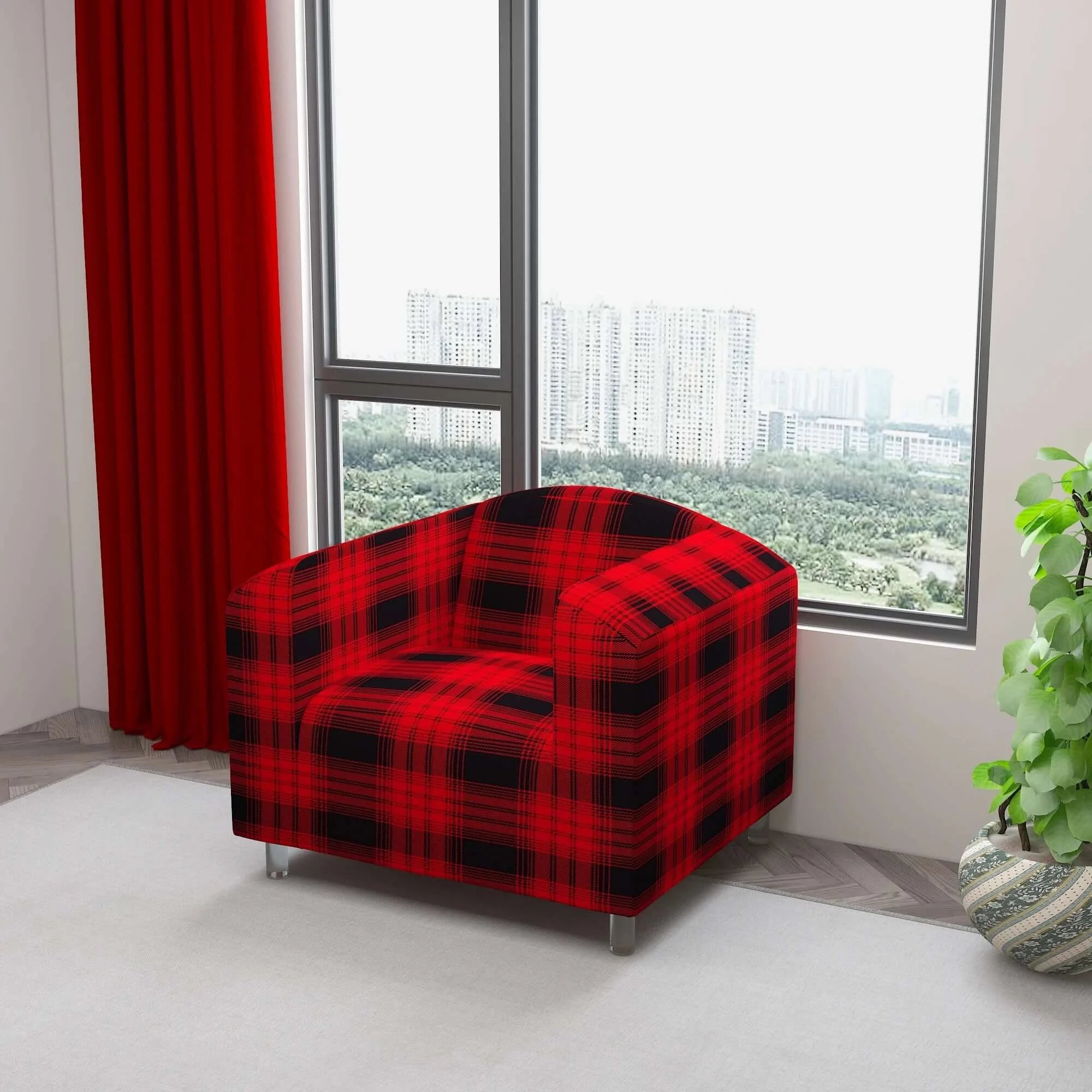 Marigold Printed Sofa Protector Cover Full Stretchable, MG09 - Dream Care Furnishings Private Limited