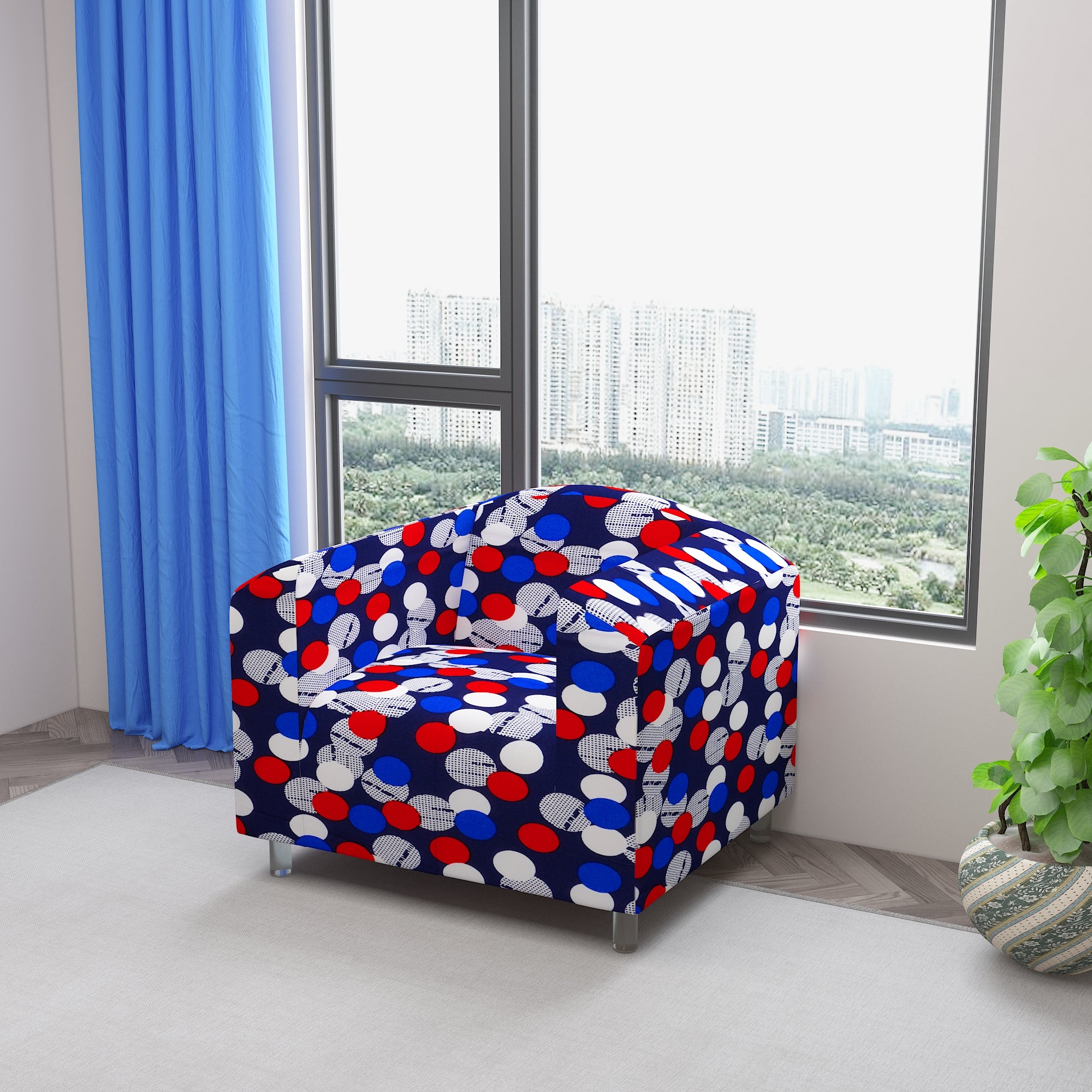 Waterproof Printed Sofa Protector Cover Full Stretchable, SP20 - Dream Care Furnishings Private Limited
