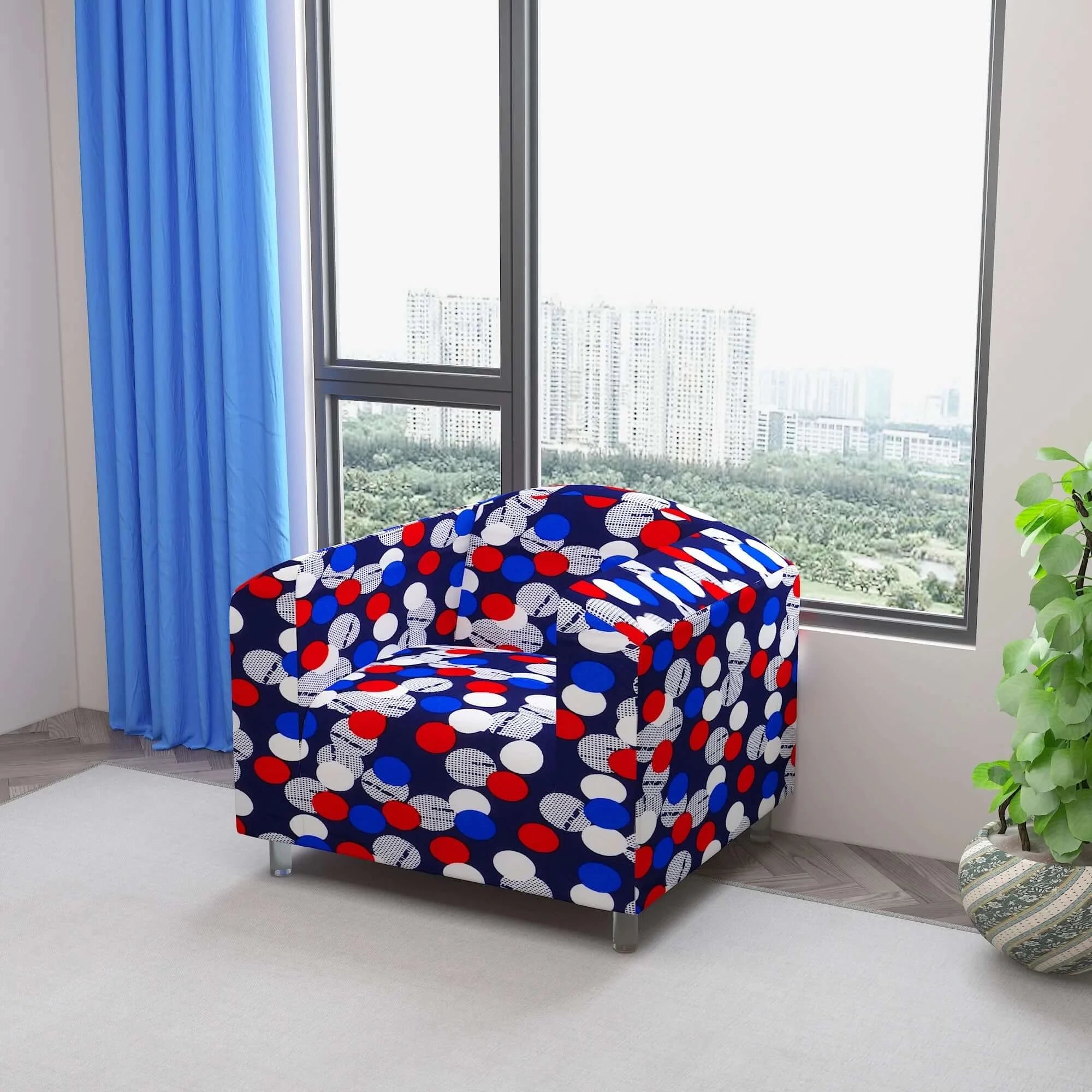 Marigold Printed Sofa Protector Cover Full Stretchable, MG20 - Dream Care Furnishings Private Limited
