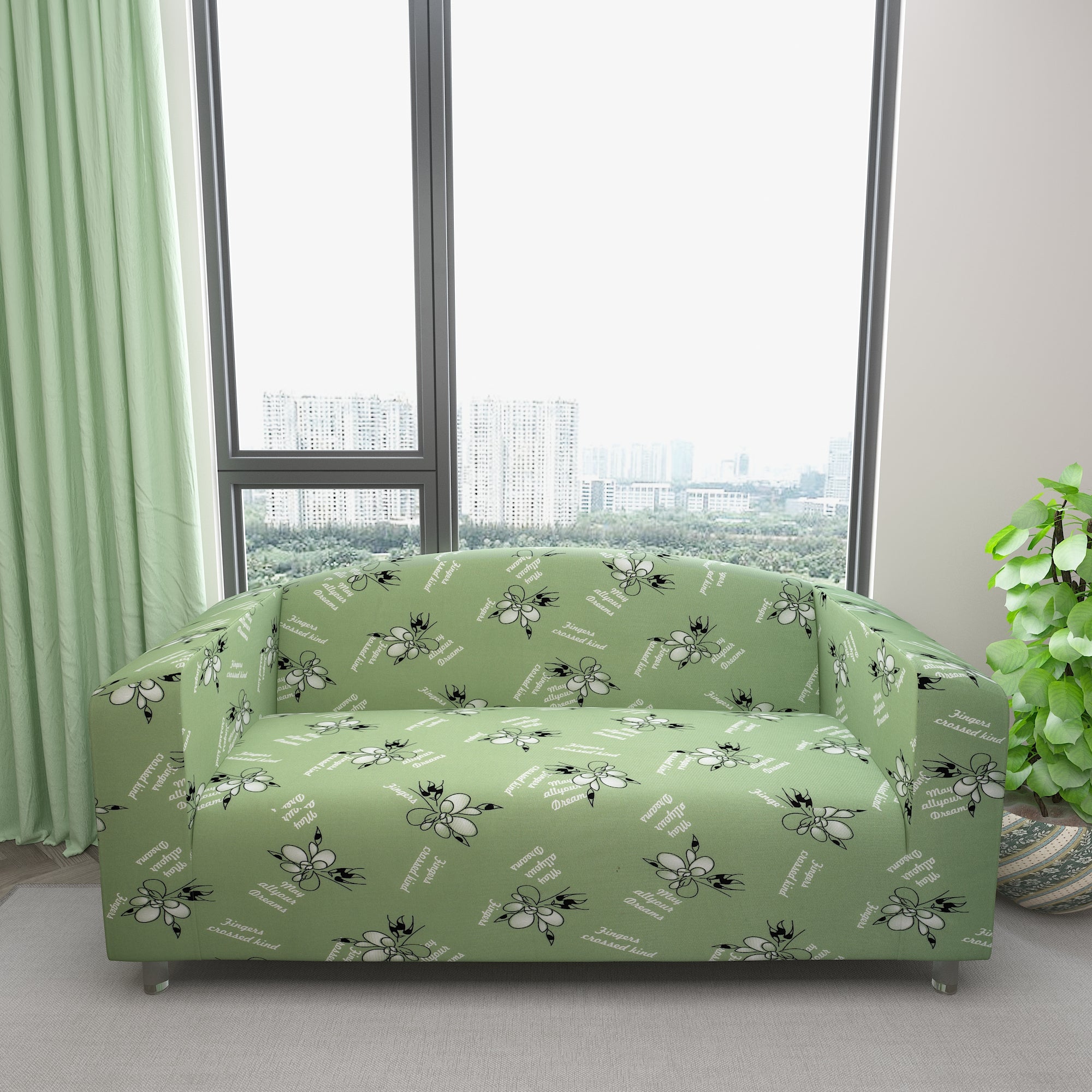 Waterproof Printed Sofa Protector Cover Full Stretchable, SP36 - Dream Care Furnishings Private Limited