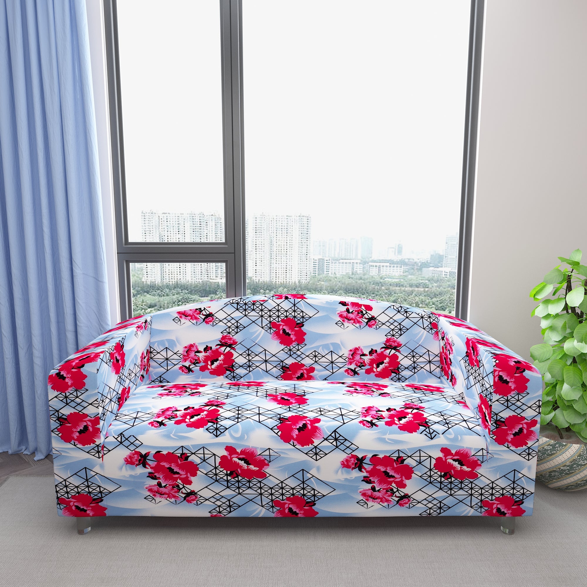 Waterproof Printed Sofa Protector Cover Full Stretchable, SP32 - Dream Care Furnishings Private Limited