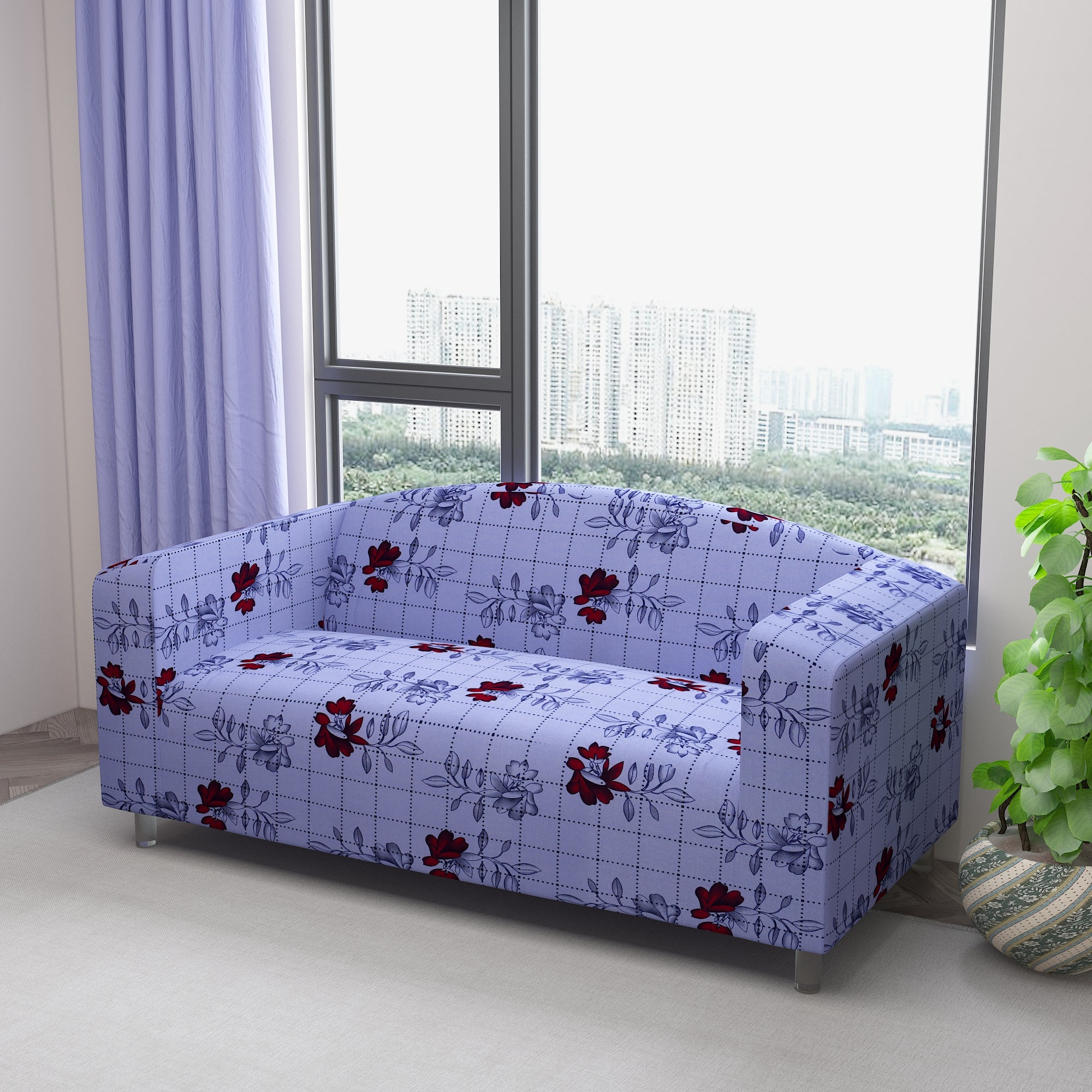 Waterproof Printed Sofa Protector Cover Full Stretchable, SP26 - Dream Care Furnishings Private Limited