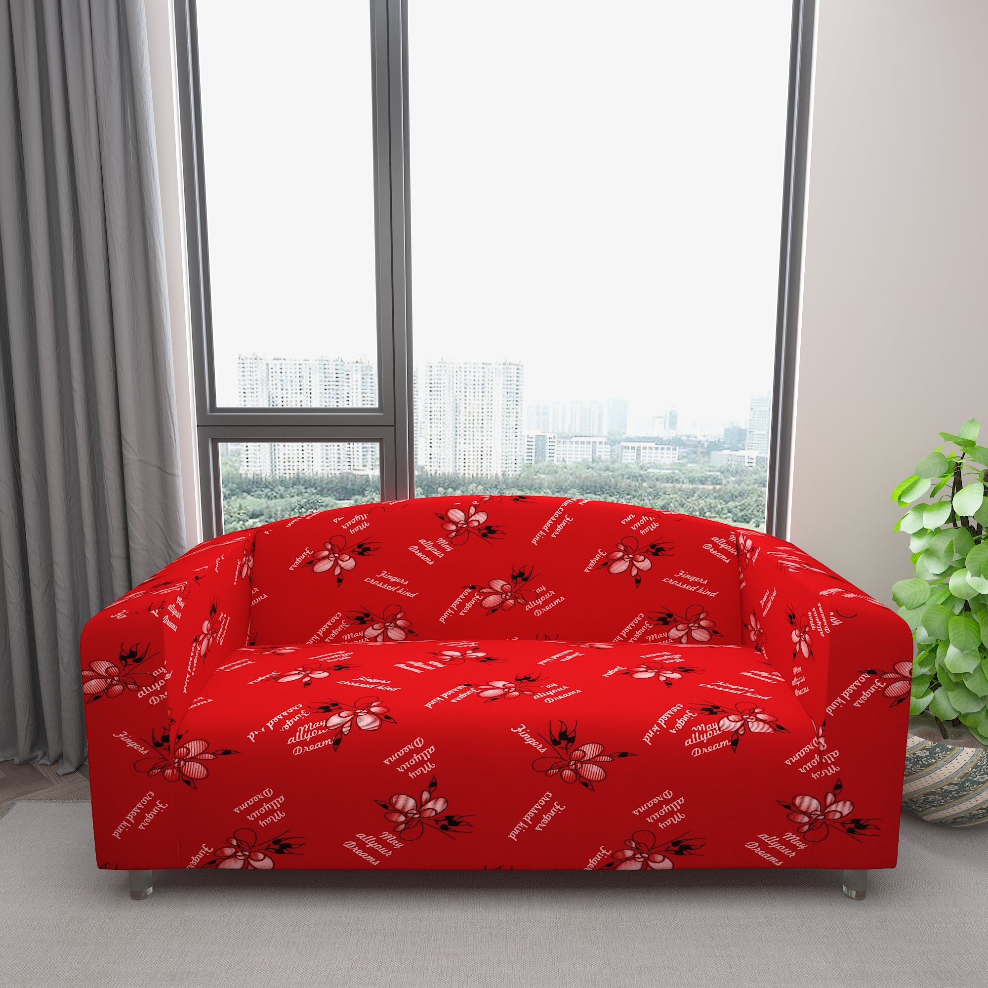 Waterproof Printed Sofa Protector Cover Full Stretchable, SP34 - Dream Care Furnishings Private Limited