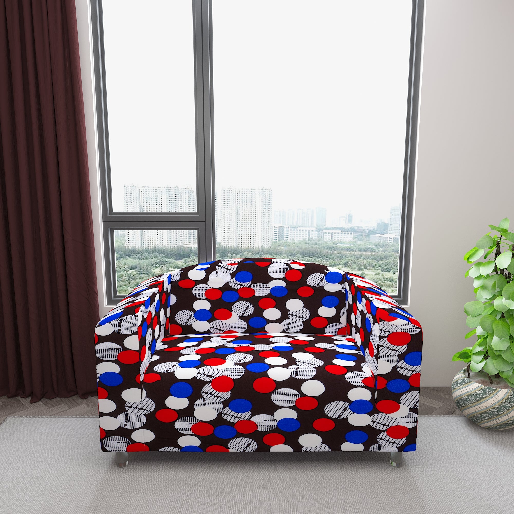 Waterproof Printed Sofa Protector Cover Full Stretchable, SP19 - Dream Care Furnishings Private Limited