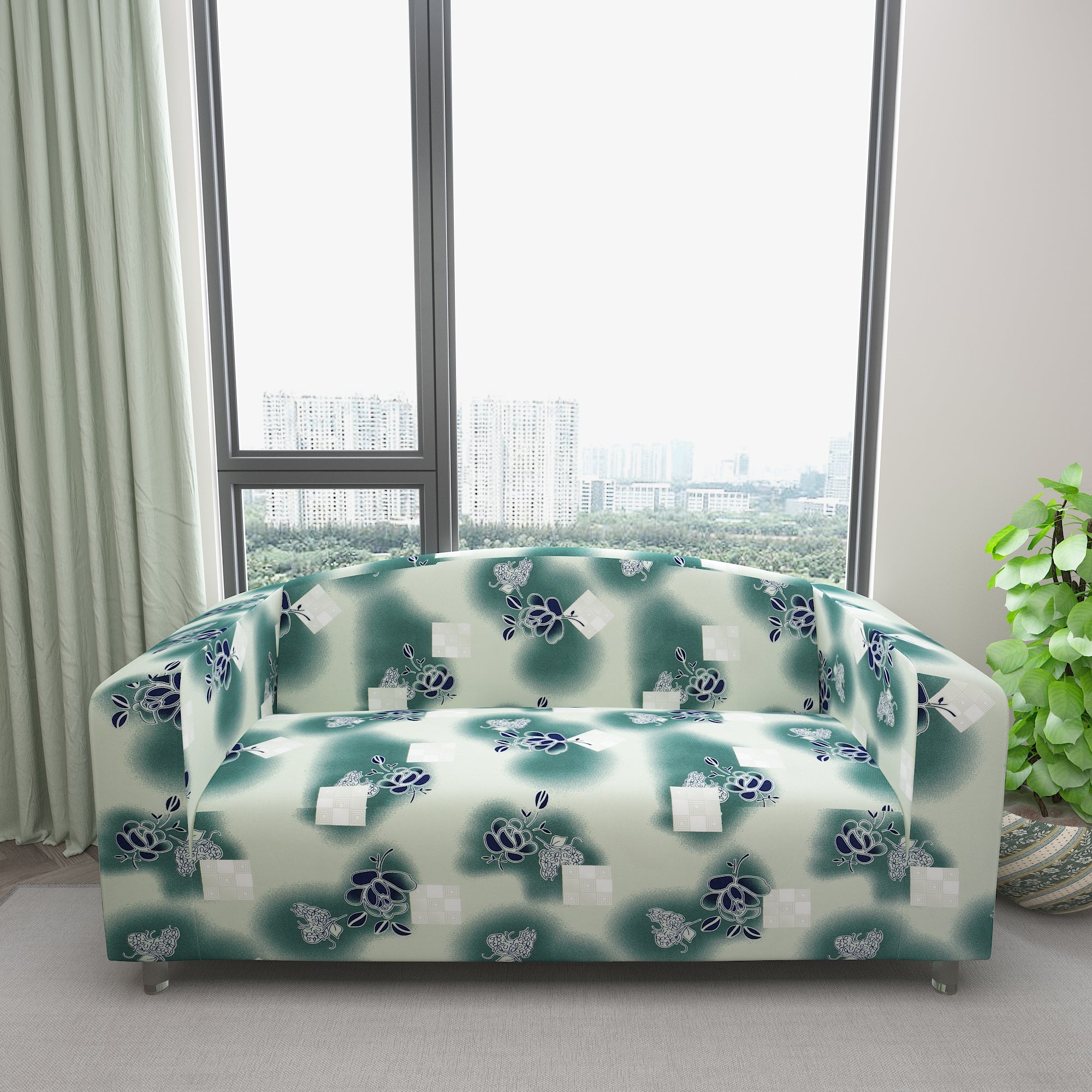 Waterproof Printed Sofa Protector Cover Full Stretchable, SP38 - Dream Care Furnishings Private Limited