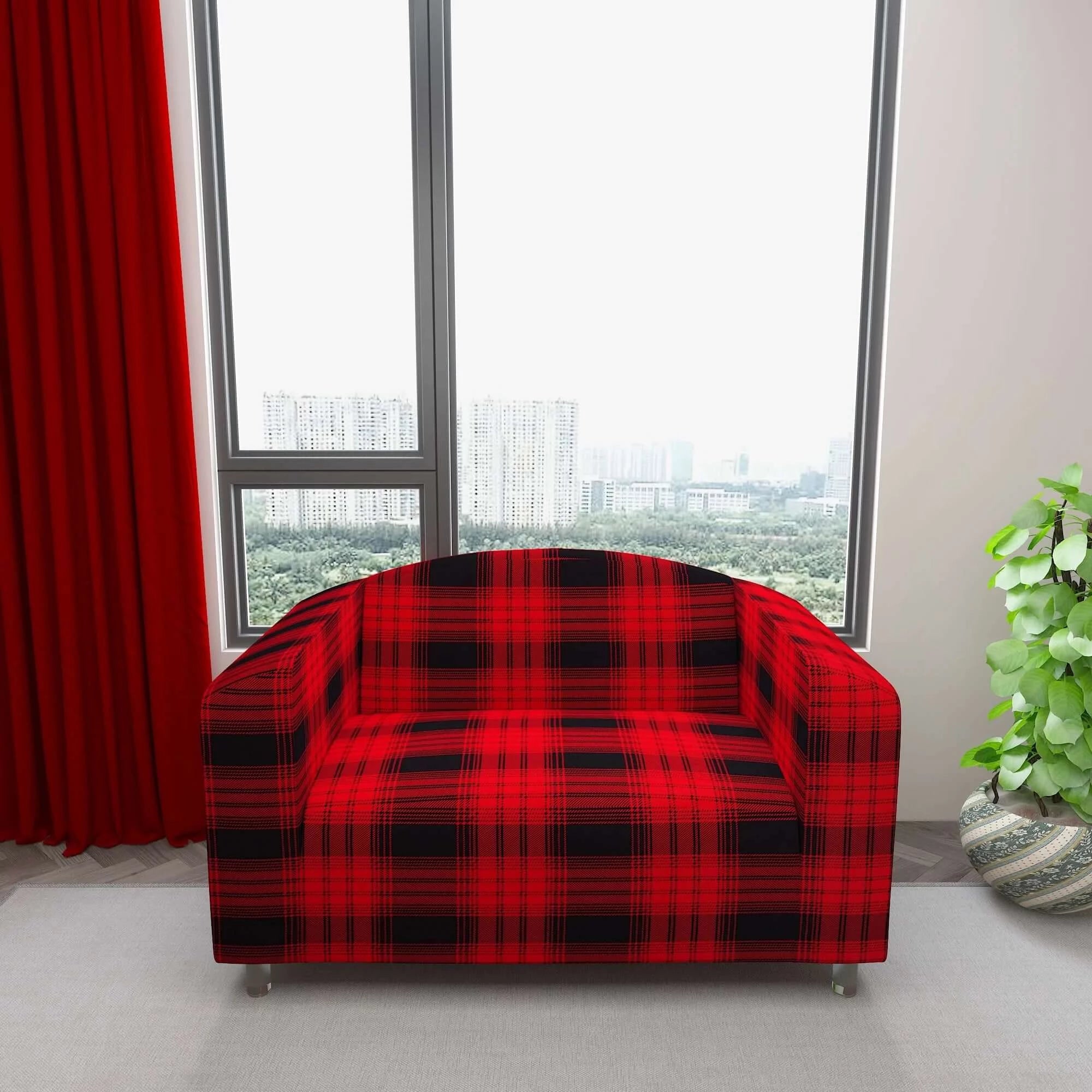 Marigold Printed Sofa Protector Cover Full Stretchable, MG09 - Dream Care Furnishings Private Limited