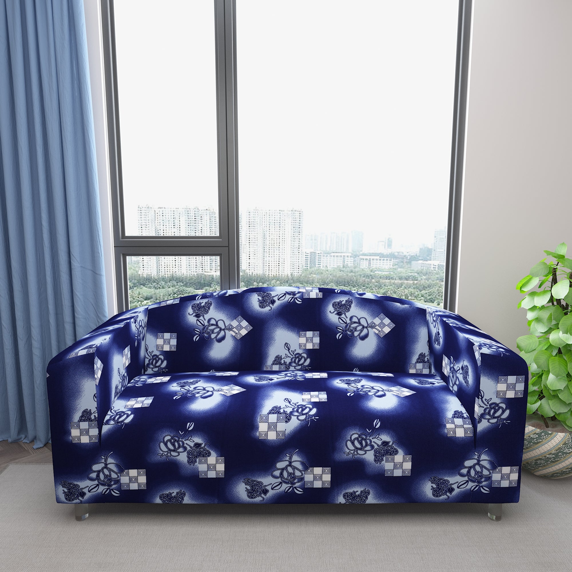 Waterproof Printed Sofa Protector Cover Full Stretchable, SP37 - Dream Care Furnishings Private Limited