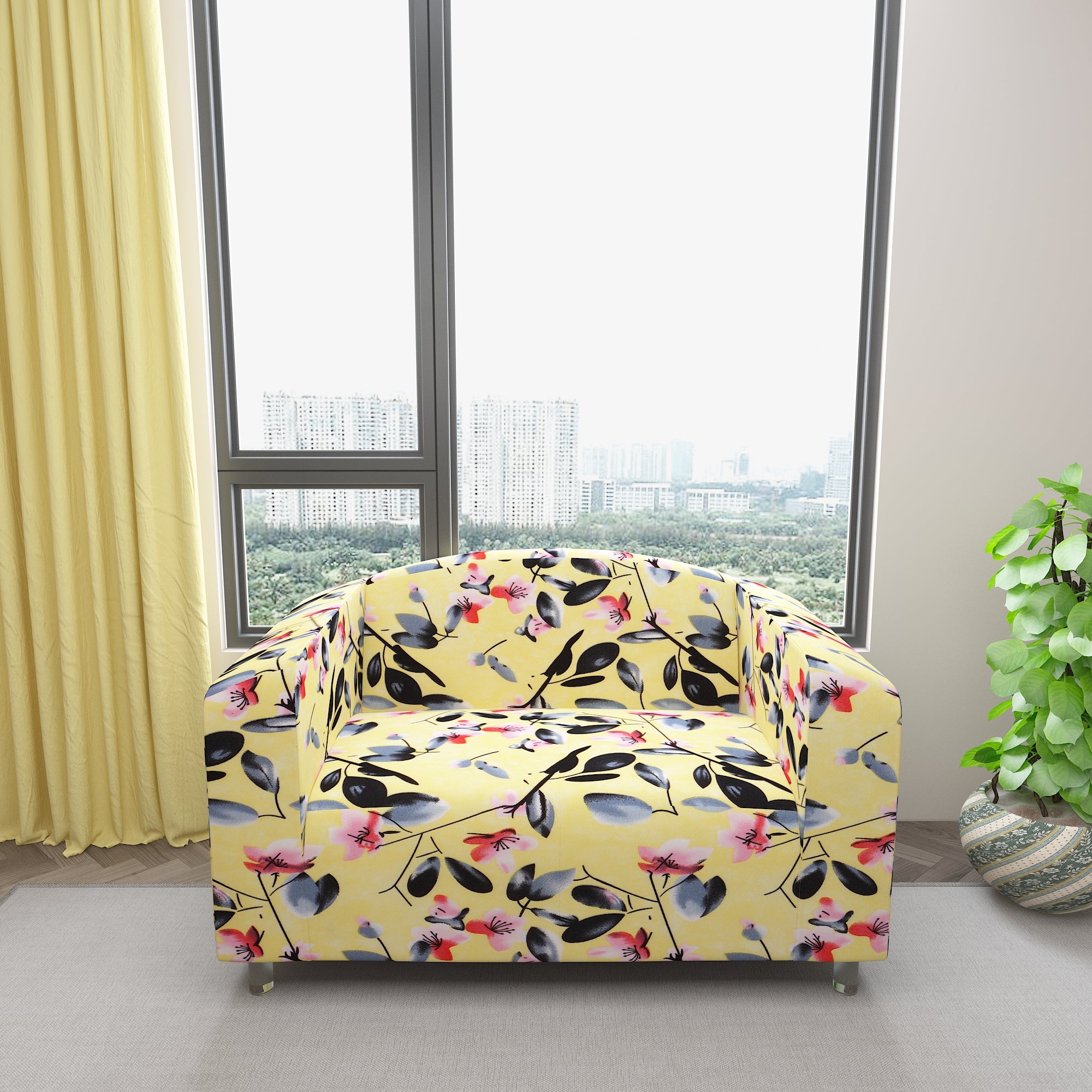 Waterproof Printed Sofa Protector Cover Full Stretchable, SP10 - Dream Care Furnishings Private Limited