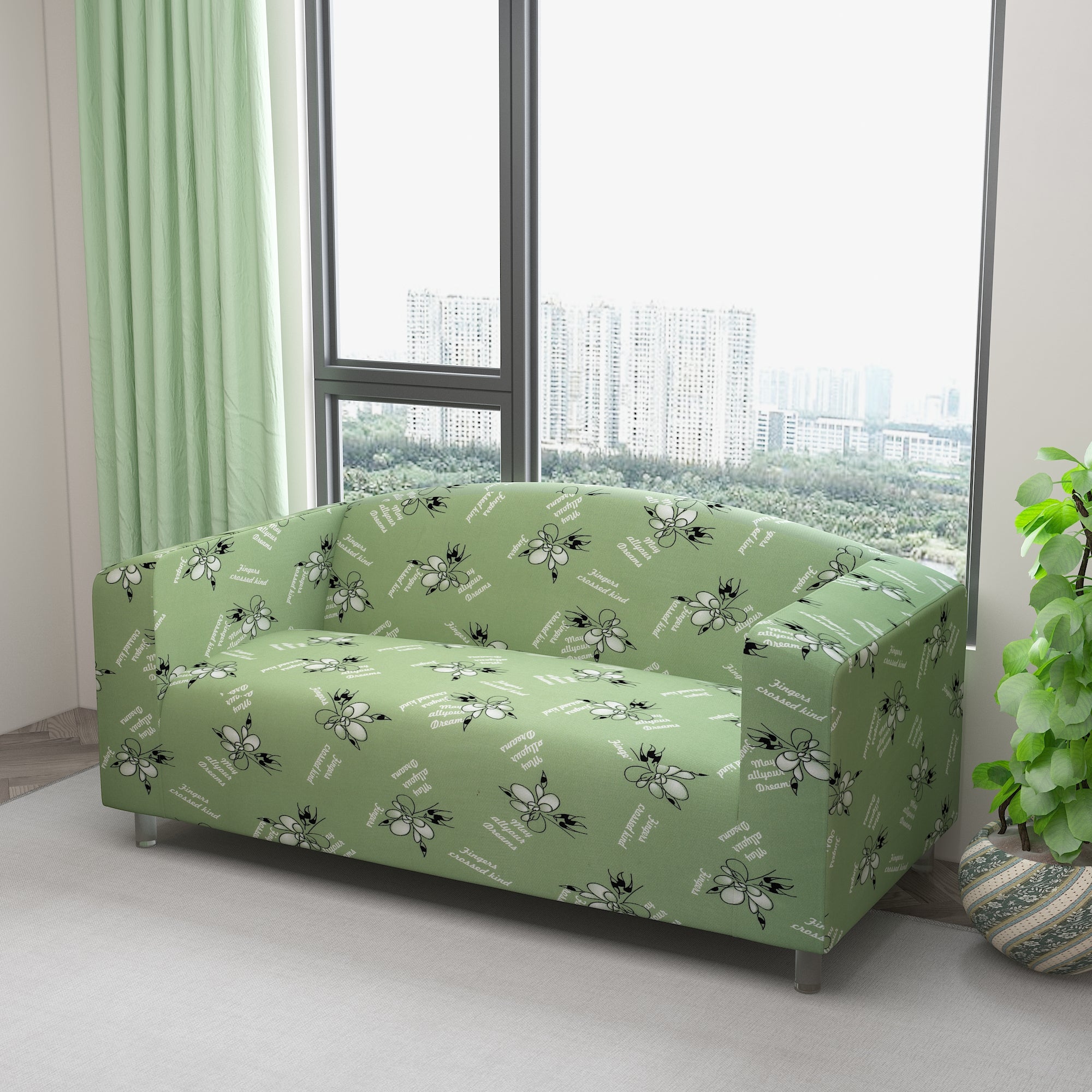 Waterproof Printed Sofa Protector Cover Full Stretchable, SP36 - Dream Care Furnishings Private Limited