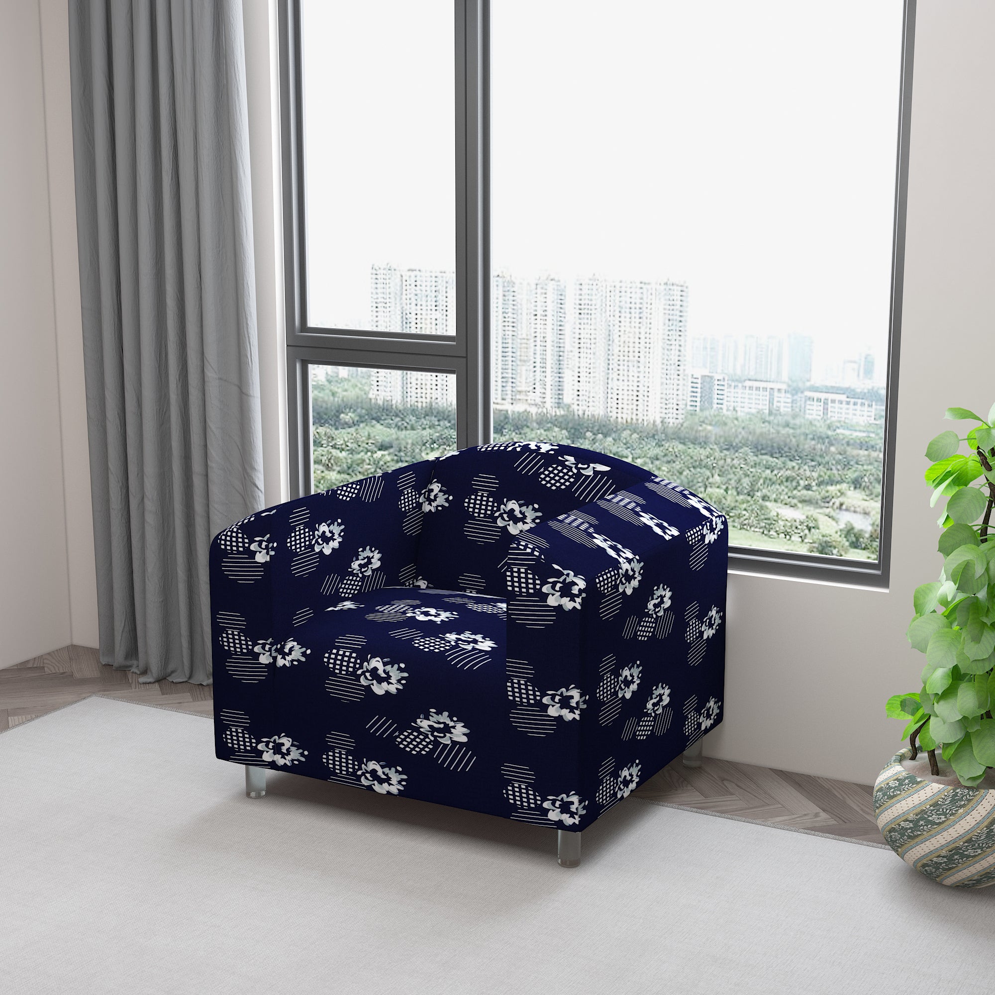Waterproof Printed Sofa Protector Cover Full Stretchable, SP24 - Dream Care Furnishings Private Limited
