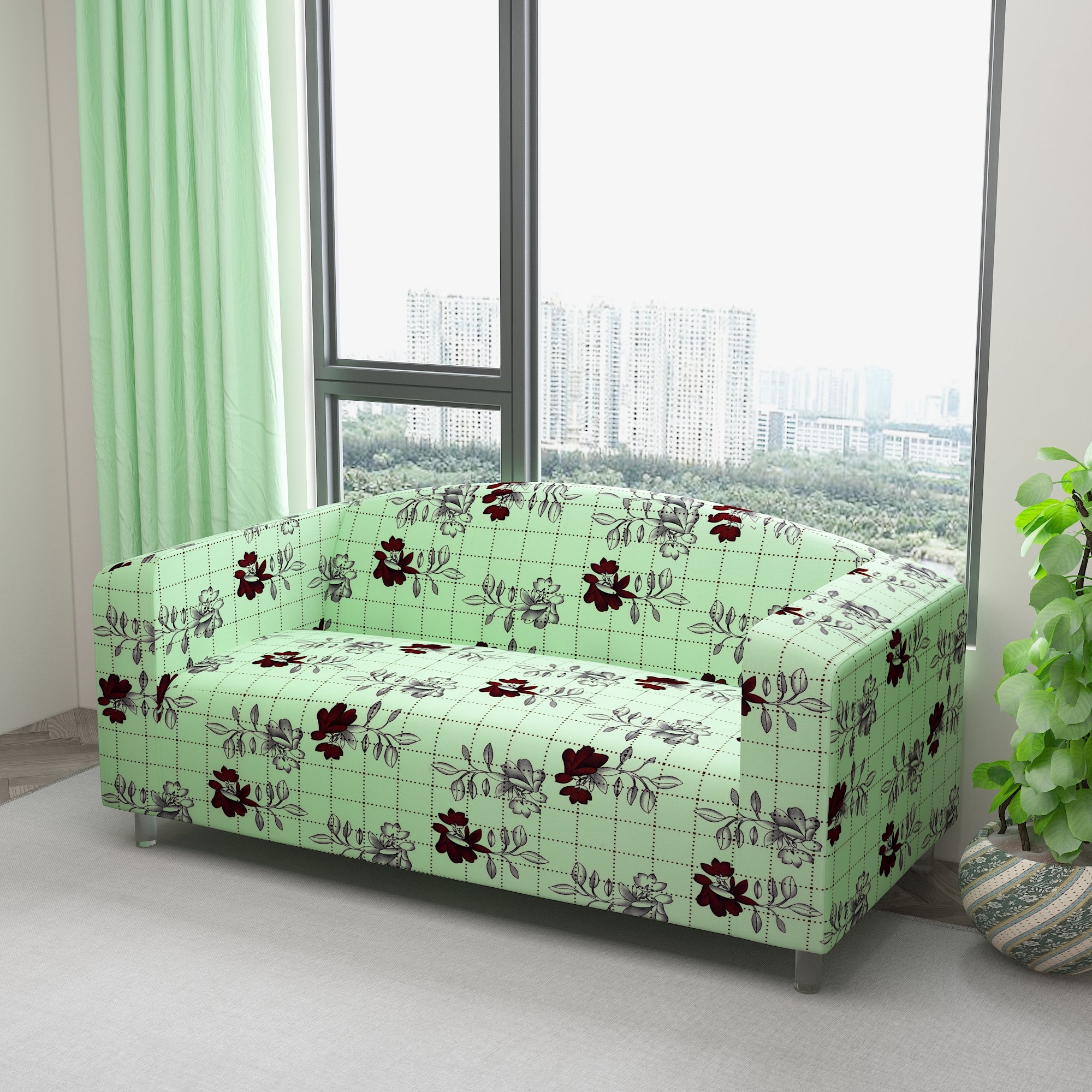 Waterproof Printed Sofa Protector Cover Full Stretchable, SP27 - Dream Care Furnishings Private Limited