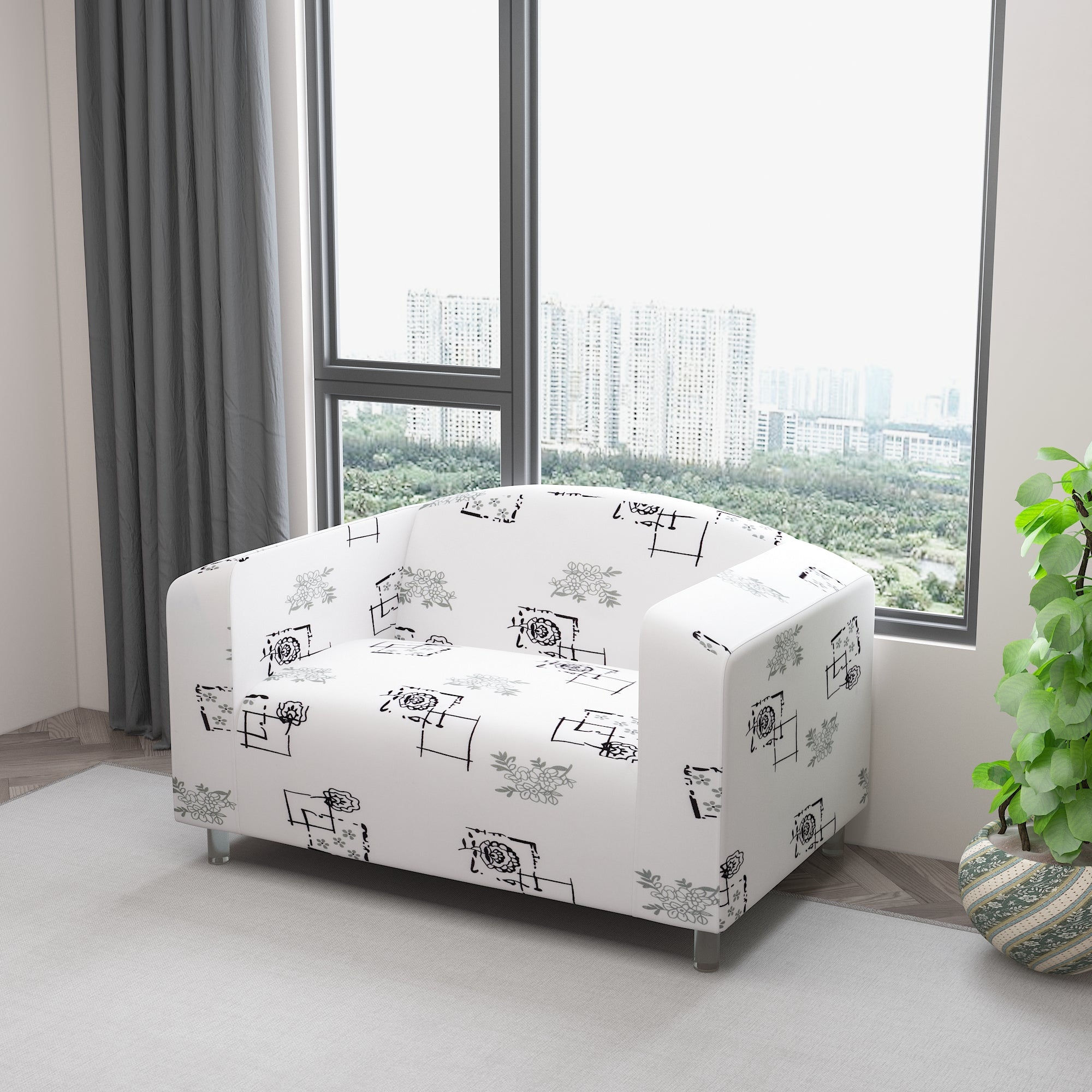 Waterproof Printed Sofa Protector Cover Full Stretchable, SP17 - Dream Care Furnishings Private Limited