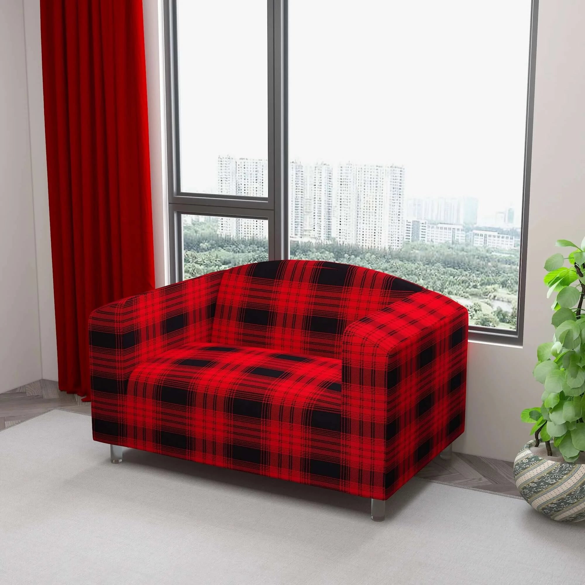 Marigold Printed Sofa Protector Cover Full Stretchable, MG09 - Dream Care Furnishings Private Limited