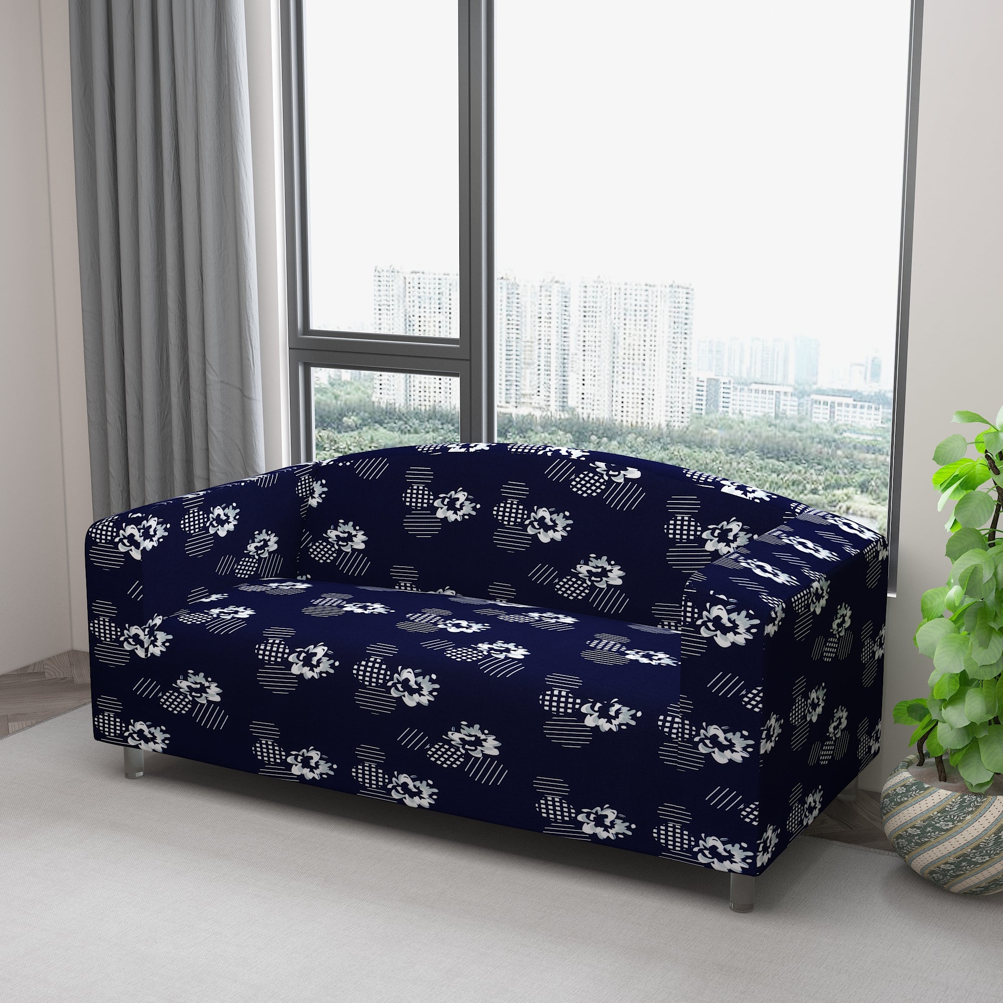 Waterproof Printed Sofa Protector Cover Full Stretchable, SP24 - Dream Care Furnishings Private Limited