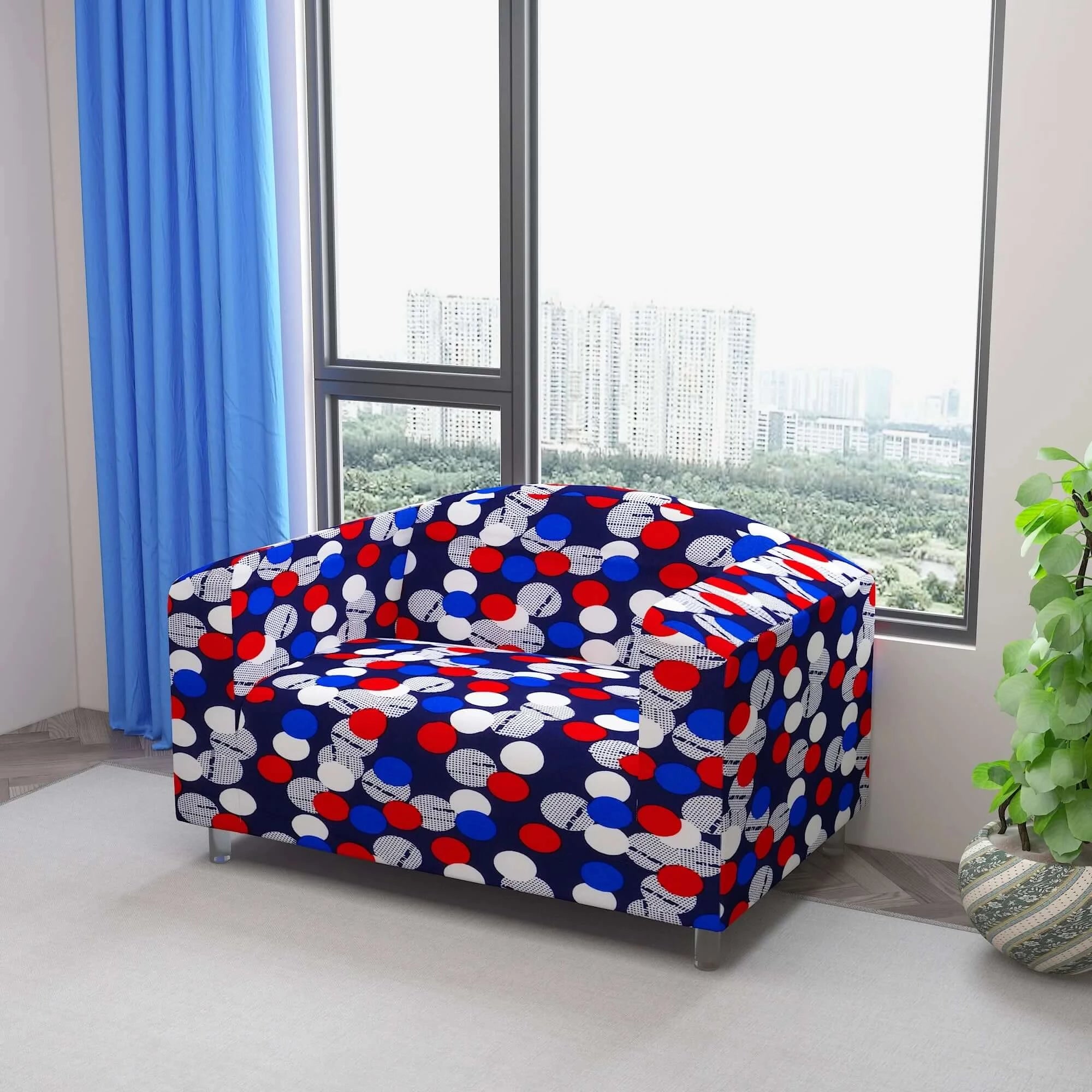 Marigold Printed Sofa Protector Cover Full Stretchable, MG20 - Dream Care Furnishings Private Limited