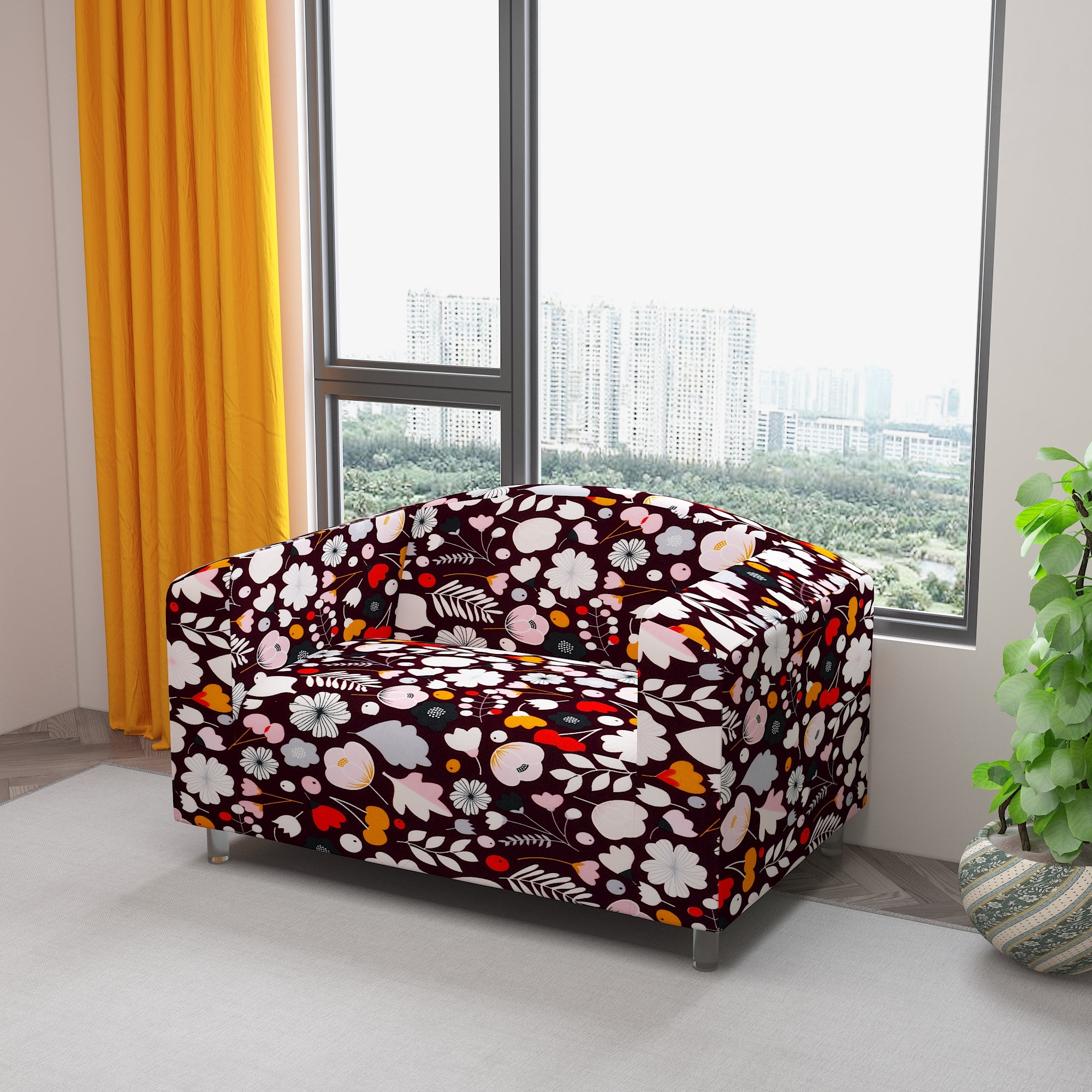 Waterproof Printed Sofa Protector Cover Full Stretchable, SP06 - Dream Care Furnishings Private Limited