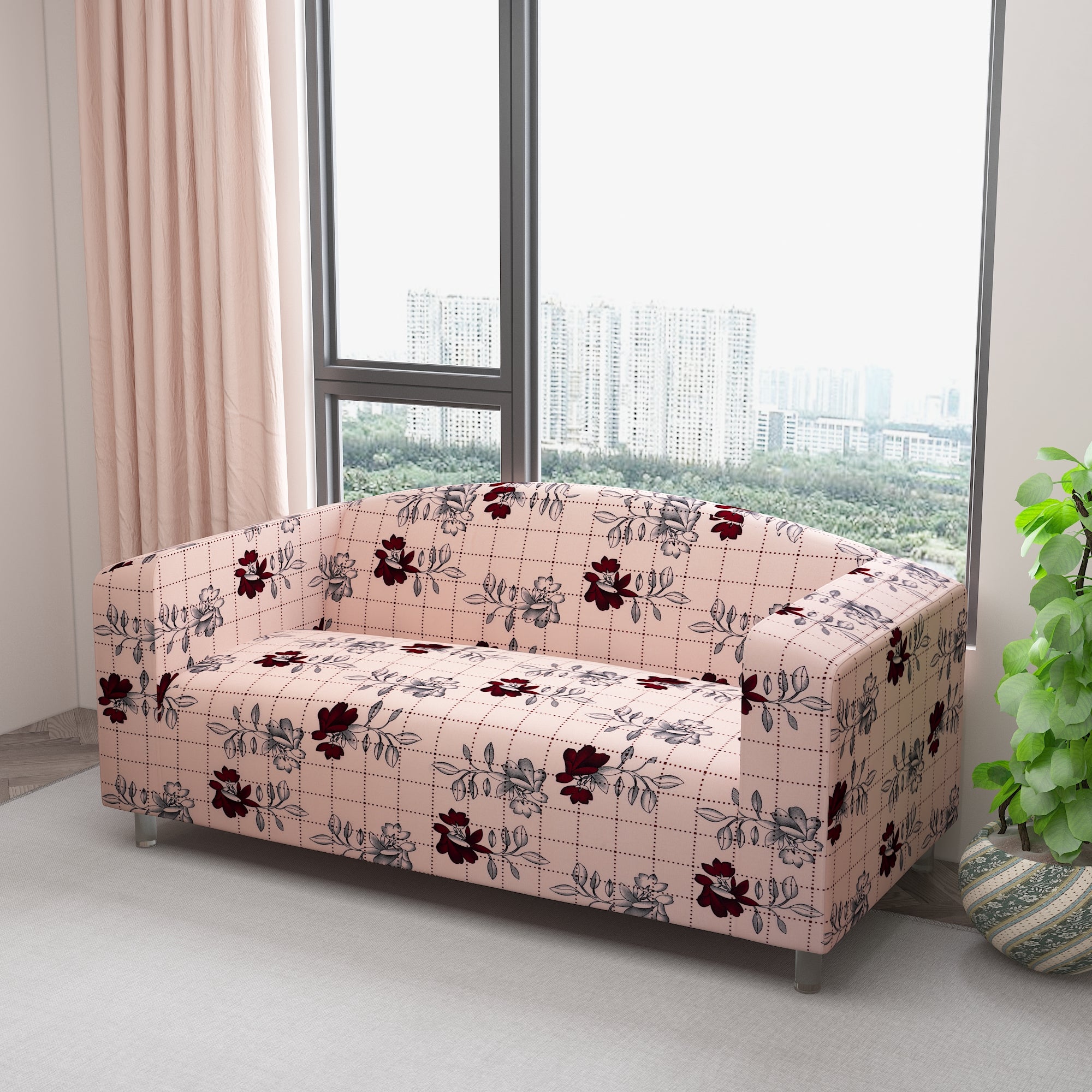 Waterproof Printed Sofa Protector Cover Full Stretchable, SP25 - Dream Care Furnishings Private Limited