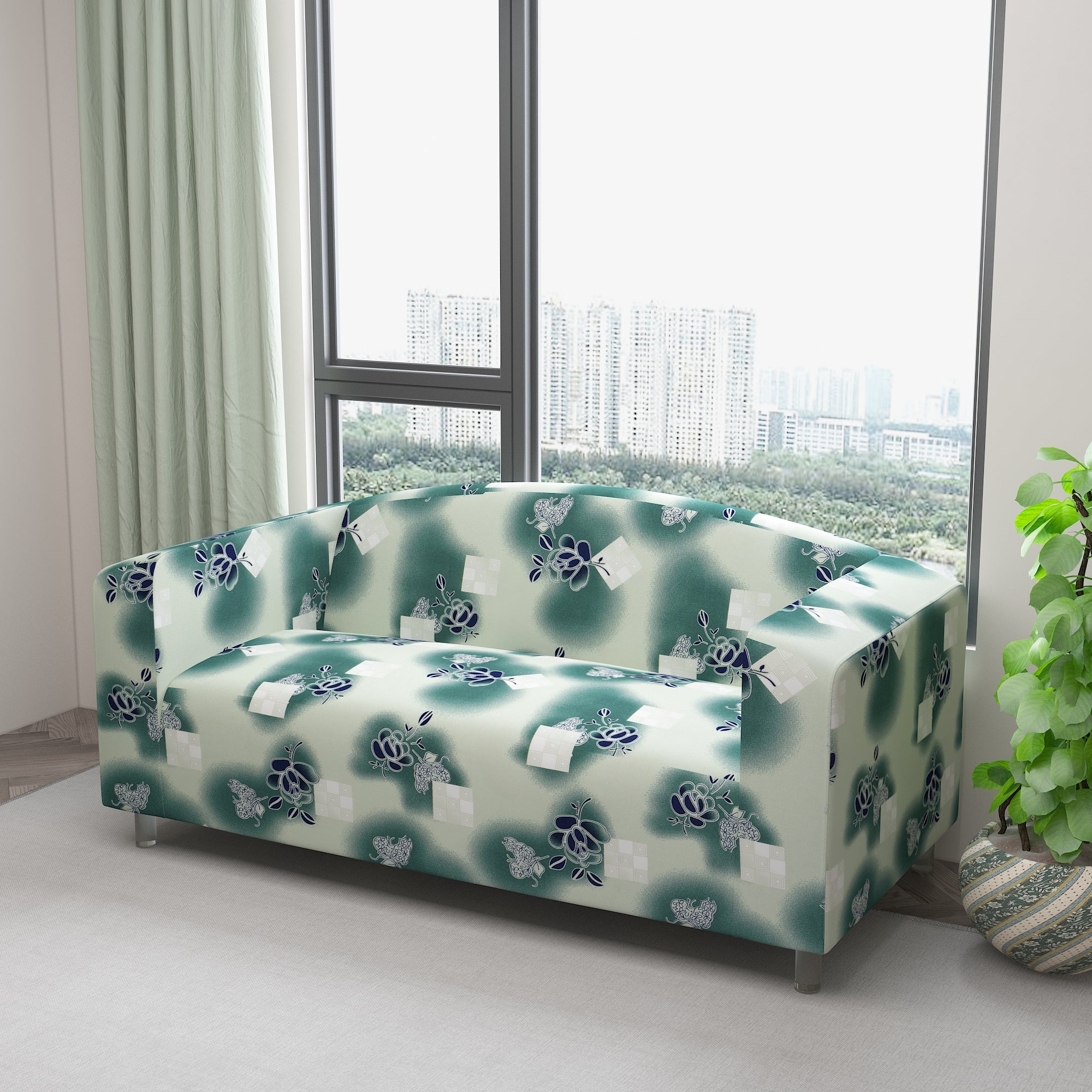 Waterproof Printed Sofa Protector Cover Full Stretchable, SP38 - Dream Care Furnishings Private Limited