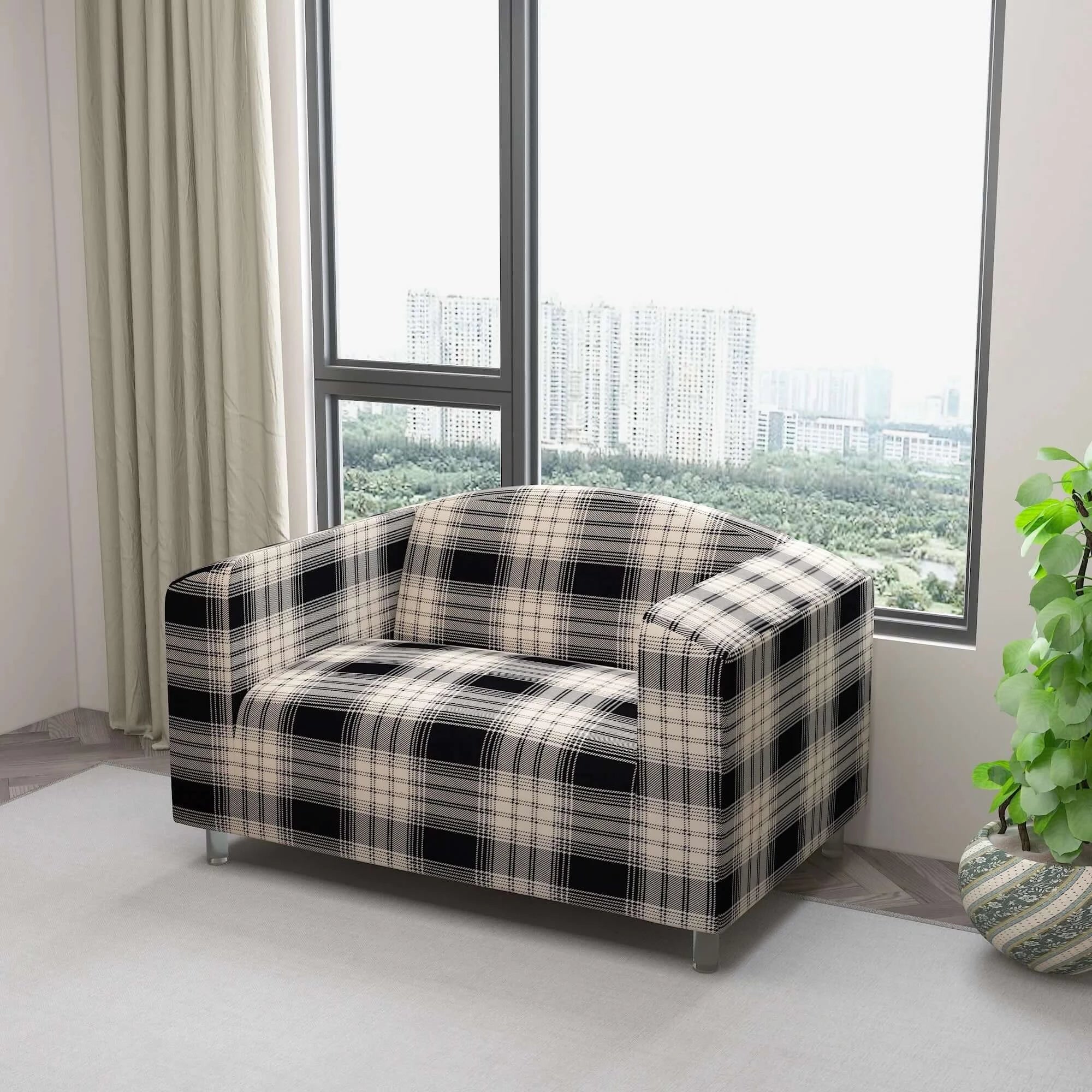Marigold Printed Sofa Protector Cover Full Stretchable, MG07 - Dream Care Furnishings Private Limited