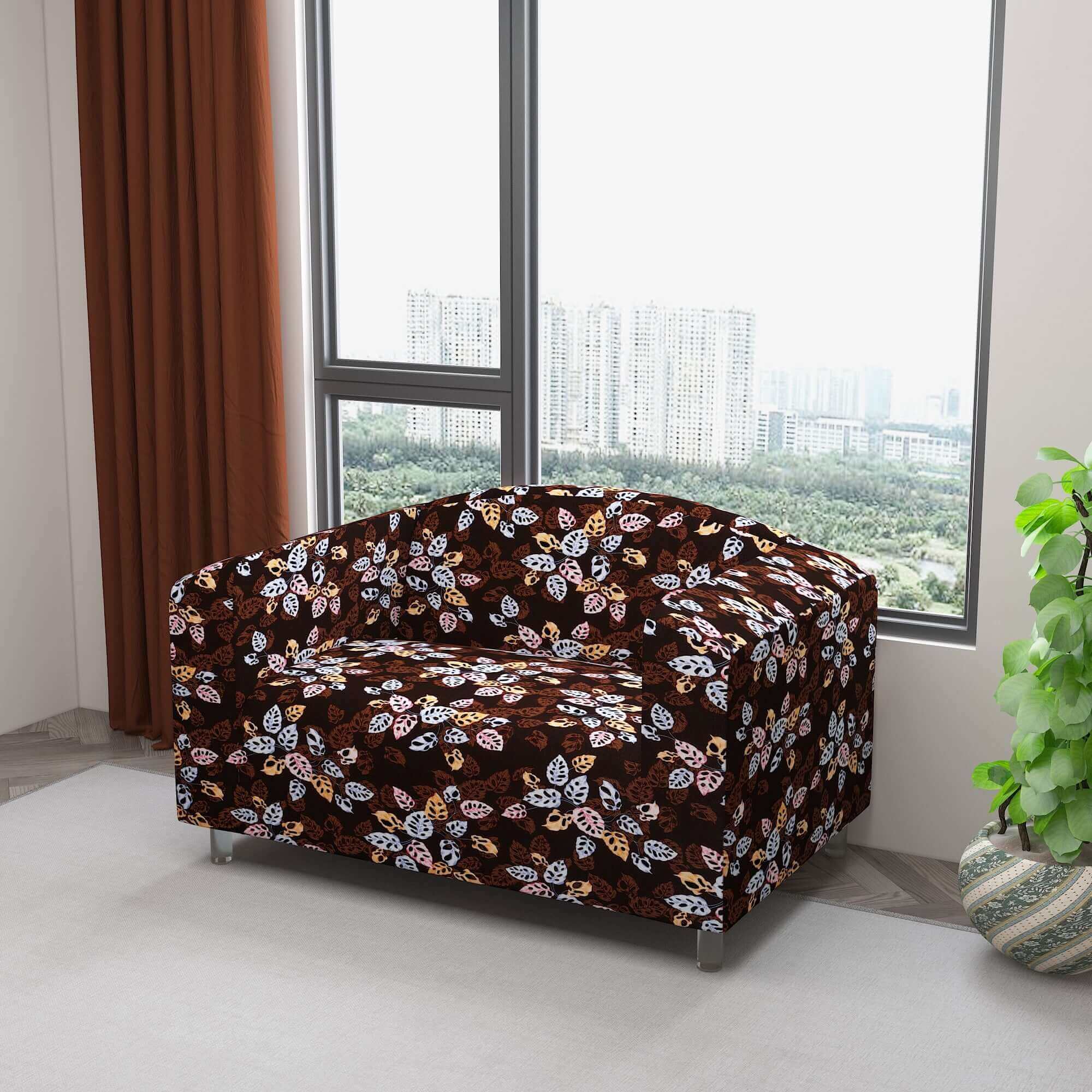 Marigold Printed Sofa Protector Cover Full Stretchable, MG02 - Dream Care Furnishings Private Limited