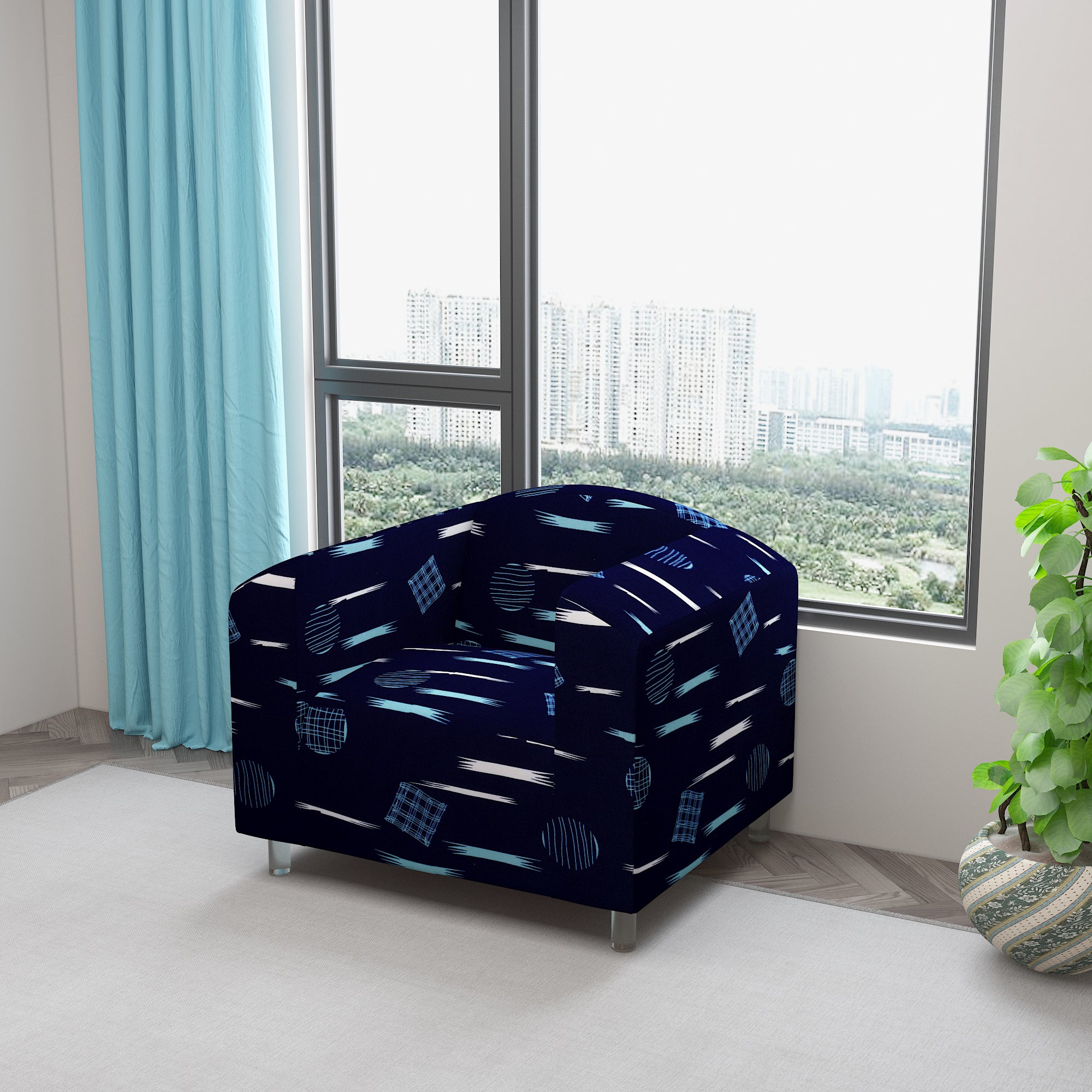 Waterproof Printed Sofa Protector Cover Full Stretchable, SP43 - Dream Care Furnishings Private Limited