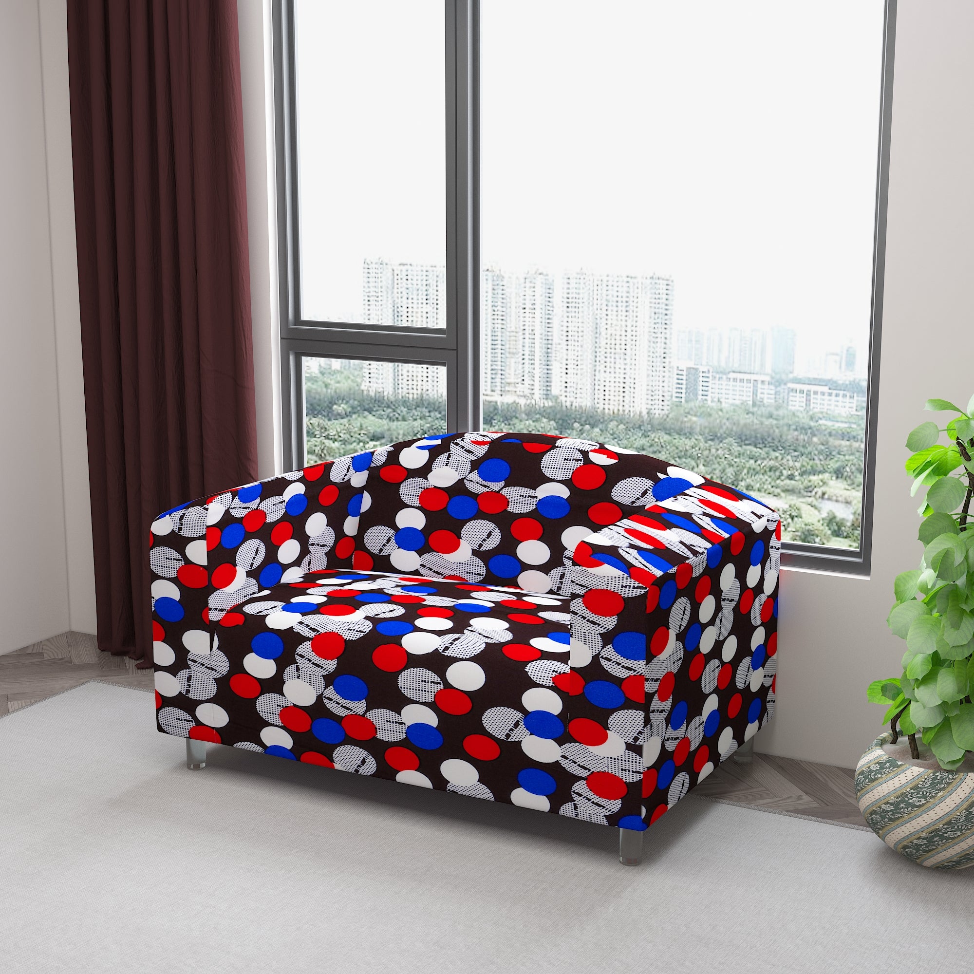 Waterproof Printed Sofa Protector Cover Full Stretchable, SP19 - Dream Care Furnishings Private Limited