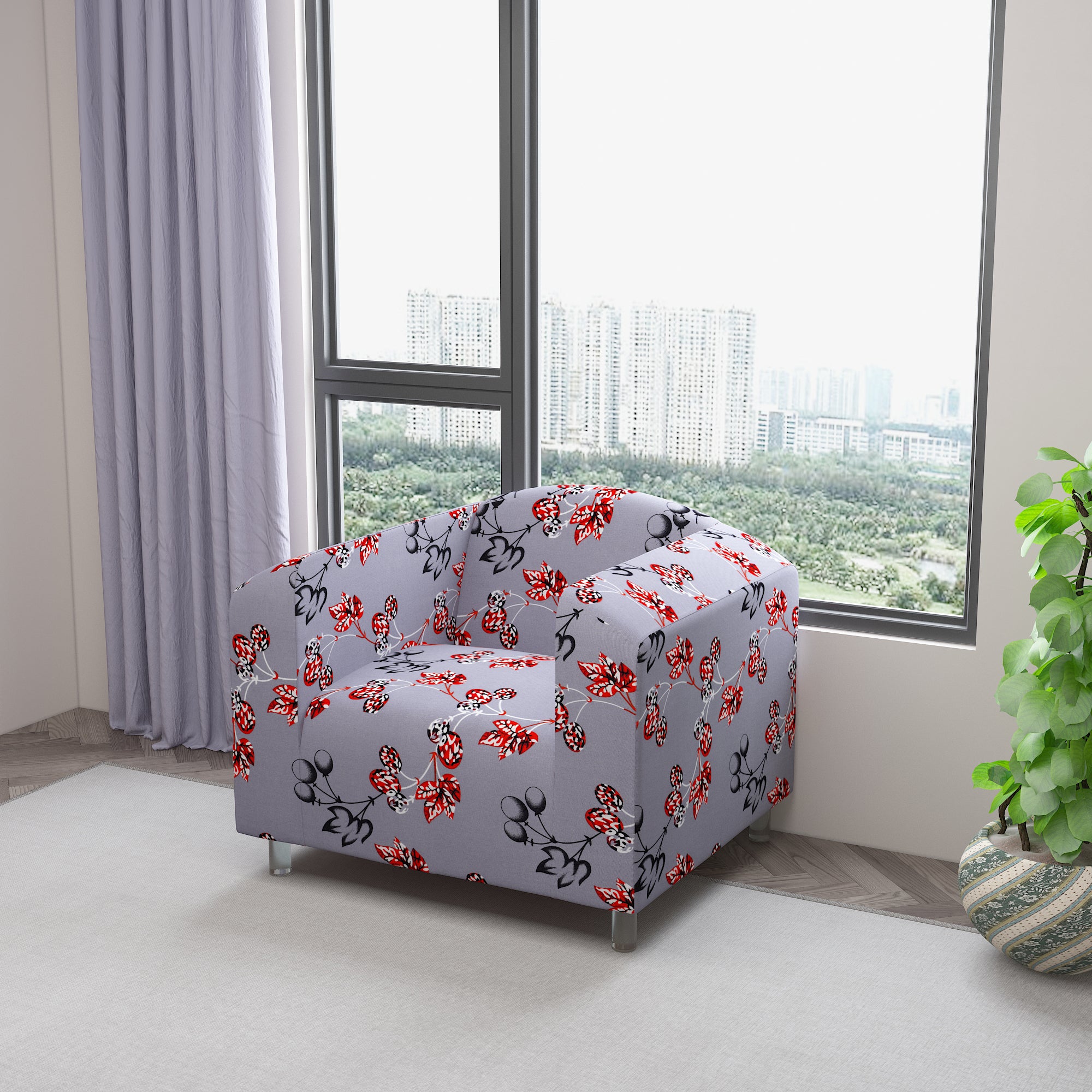 Waterproof Printed Sofa Protector Cover Full Stretchable, SP42 - Dream Care Furnishings Private Limited