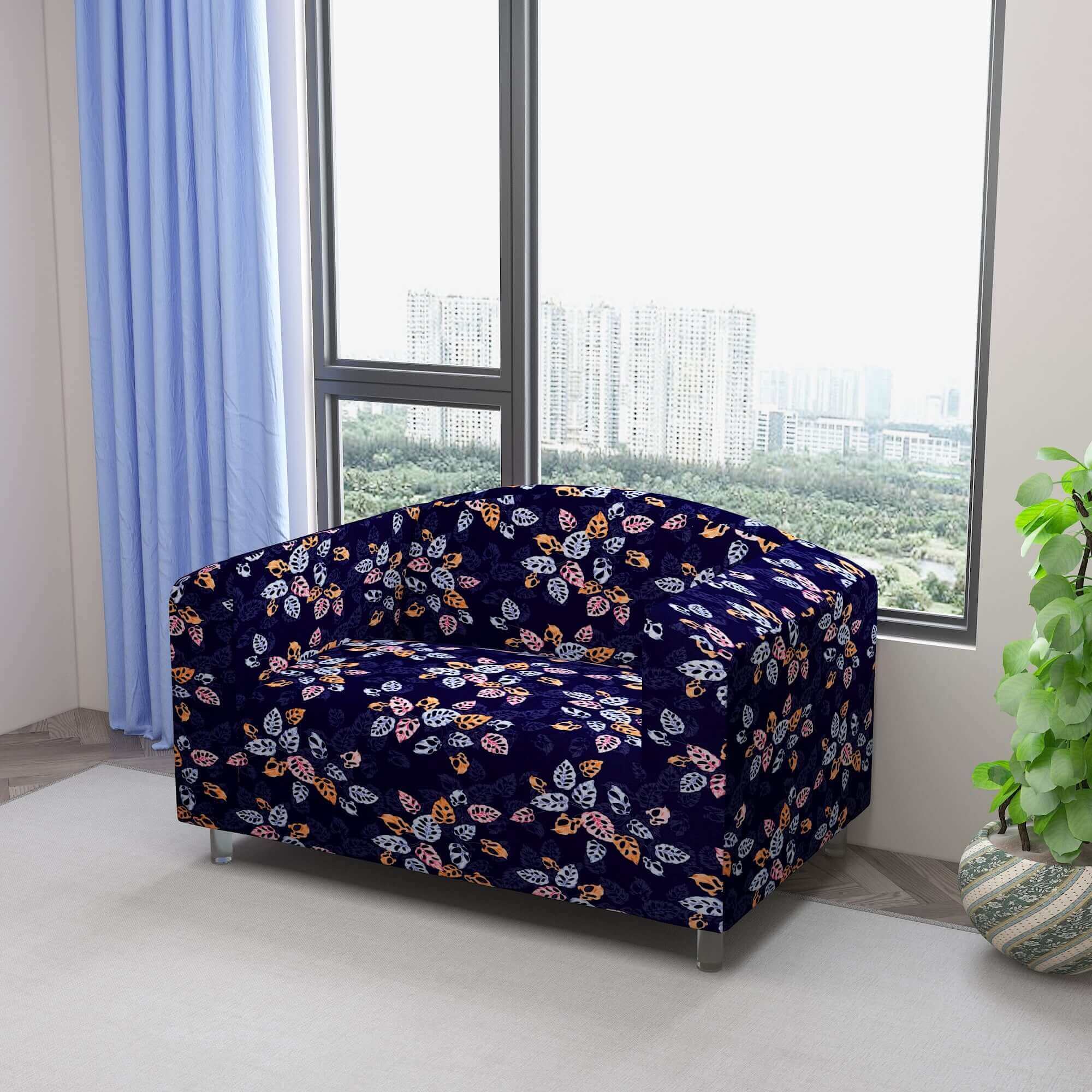 Marigold Printed Sofa Protector Cover Full Stretchable, MG01 - Dream Care Furnishings Private Limited