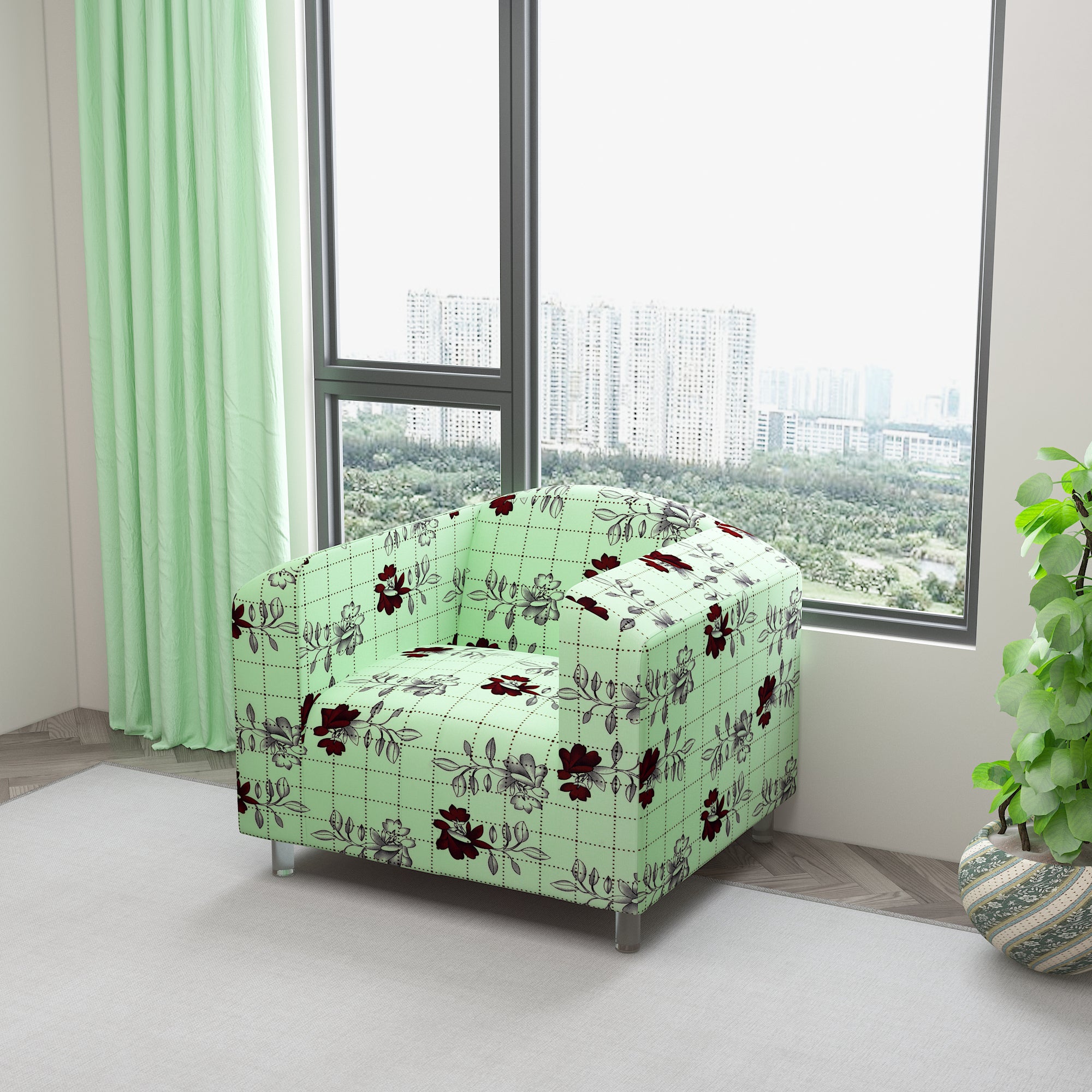 Waterproof Printed Sofa Protector Cover Full Stretchable, SP27 - Dream Care Furnishings Private Limited