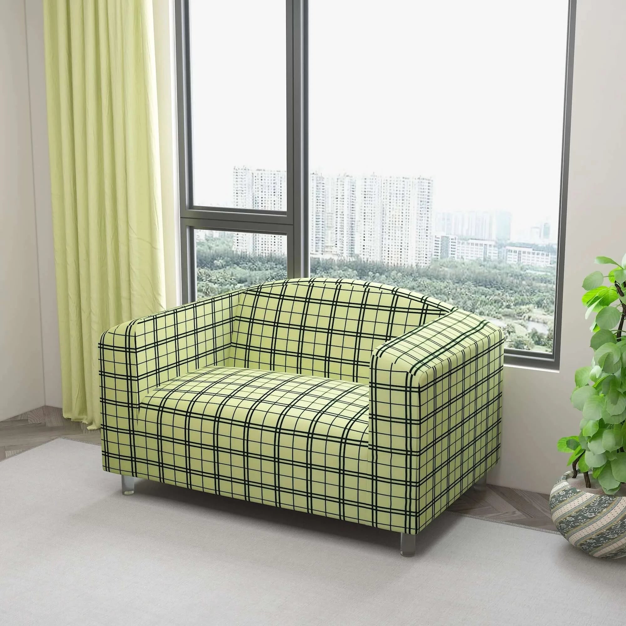 Marigold Printed Sofa Protector Cover Full Stretchable, MG15 - Dream Care Furnishings Private Limited