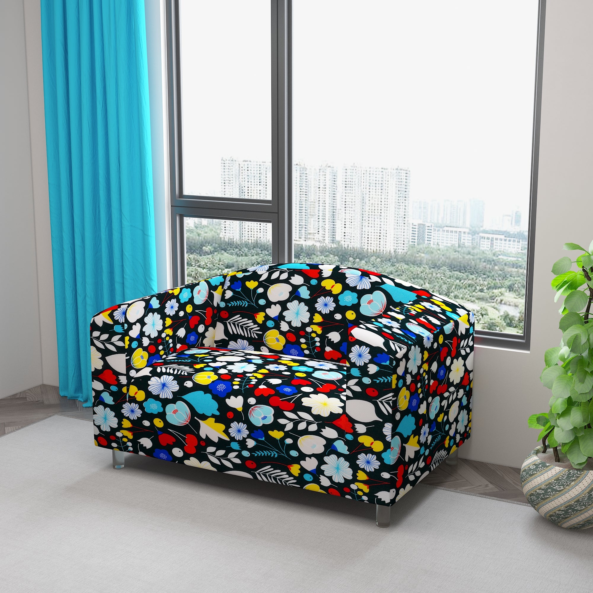 Waterproof Printed Sofa Protector Cover Full Stretchable, SP05 - Dream Care Furnishings Private Limited