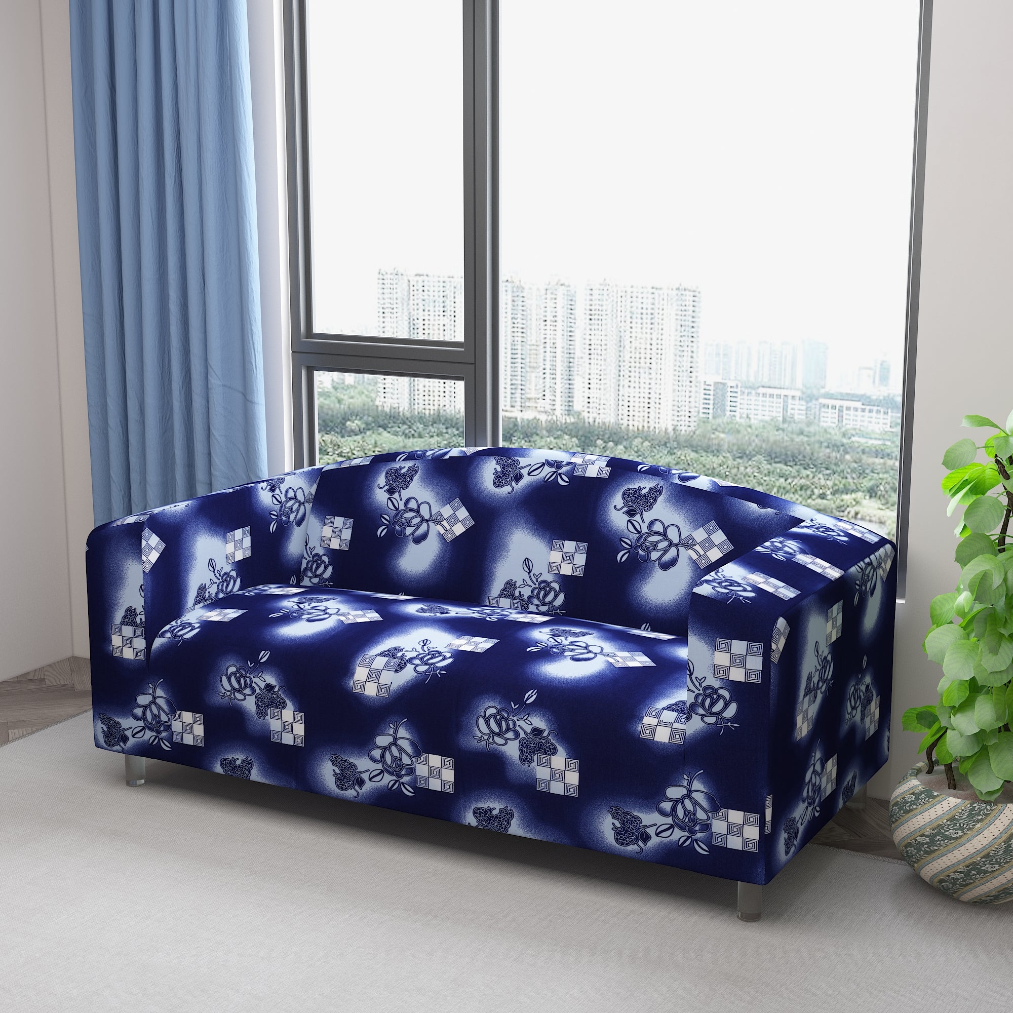 Waterproof Printed Sofa Protector Cover Full Stretchable, SP37 - Dream Care Furnishings Private Limited