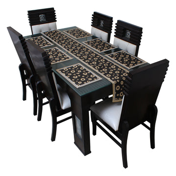 Waterproof & Dustproof Dining Table Runner With 6 Placemats, SA35 - Dream Care Furnishings Private Limited