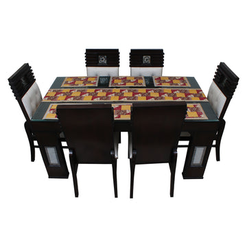 Waterproof & Dustproof Dining Table Runner With 6 Placemats, SA01 - Dream Care Furnishings Private Limited