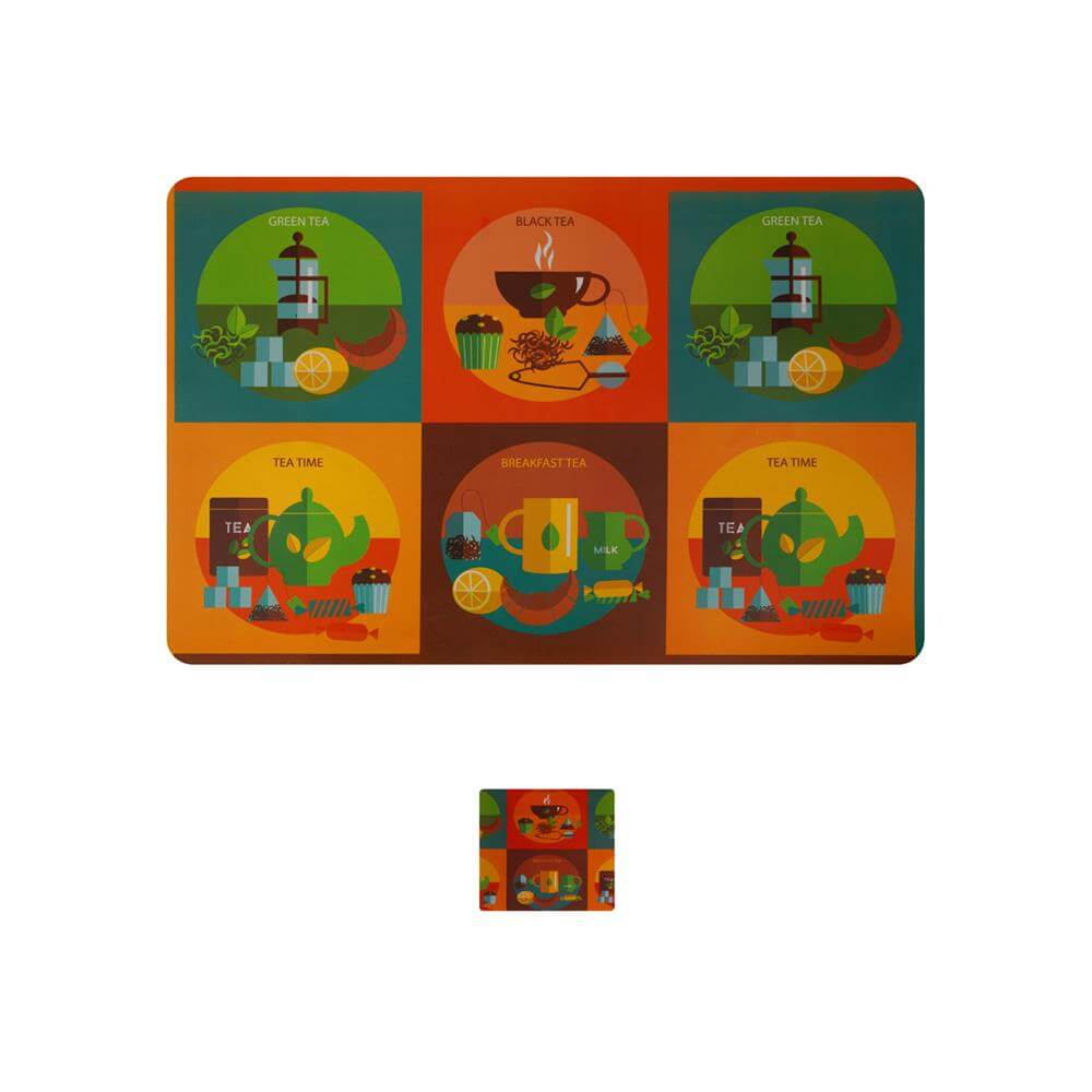 Dining Table Placemats with Coasters, Set of 6, PM37 - Dream Care Furnishings Private Limited