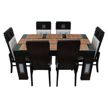 Waterproof & Dustproof Dining Table Runner With 6 Placemats, SA54 - Dream Care Furnishings Private Limited