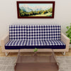 Waterproof Printed Sofa Seat Protector Cover with Stretchable Elastic, White Blue - Dream Care Furnishings Private Limited