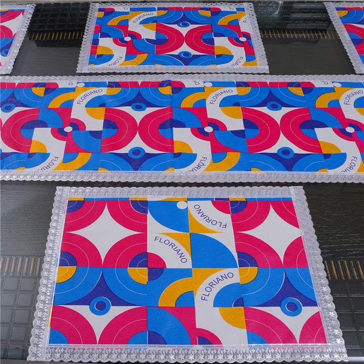 Waterproof & Dustproof Dining Table Runner With 6 Placemats, FLP04 - Dream Care Furnishings Private Limited