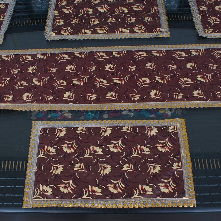Waterproof & Dustproof Dining Table Runner With 6 Placemats, SA36 - Dream Care Furnishings Private Limited