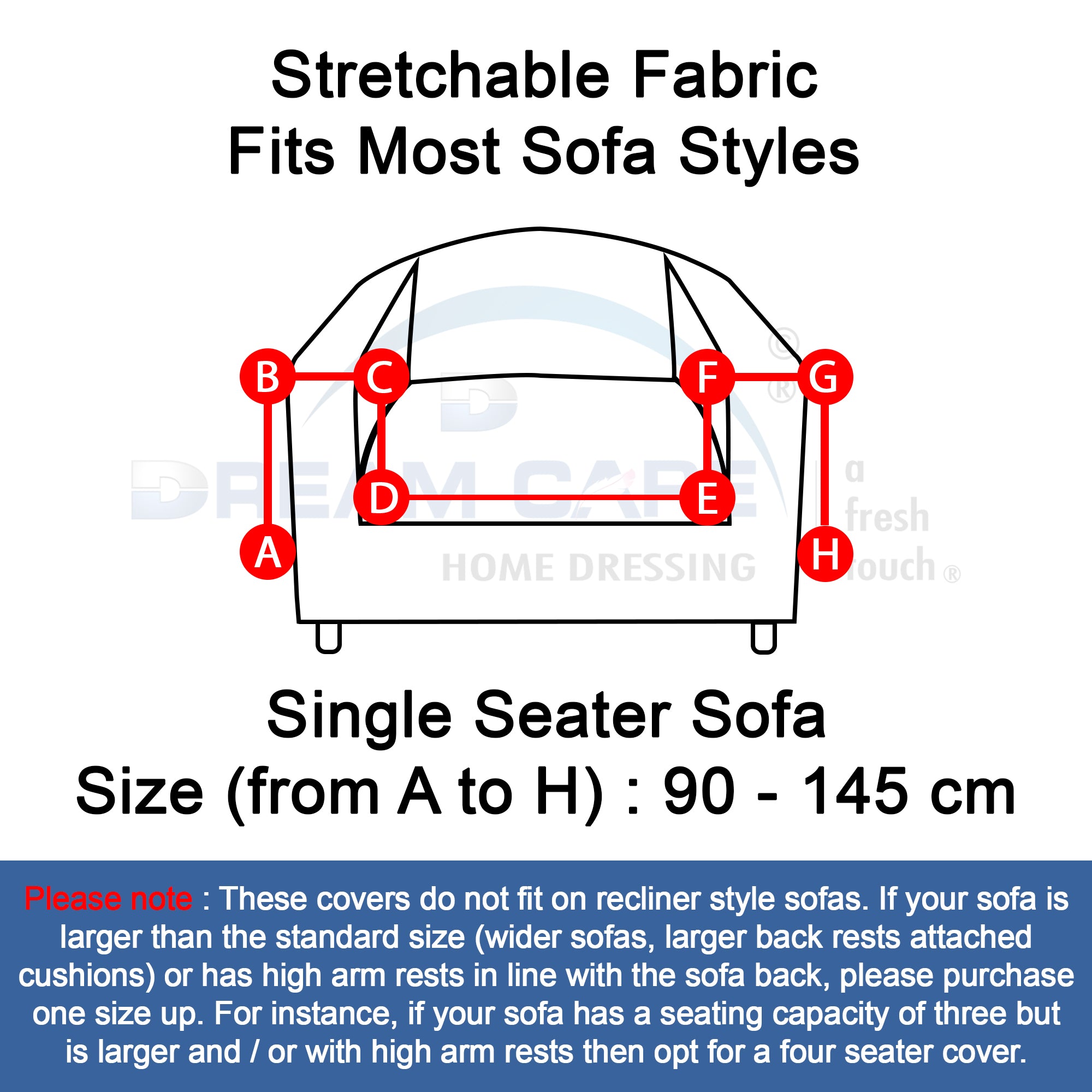 Waterproof Printed Sofa Protector Cover Full Stretchable, SP41 - Dream Care Furnishings Private Limited