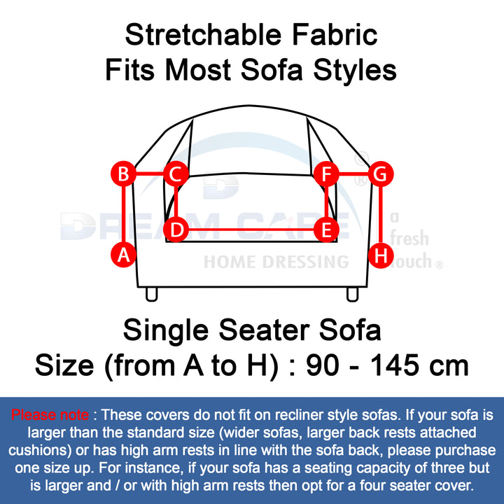 Waterproof Printed Sofa Protector Cover Full Stretchable, SP05 - Dream Care Furnishings Private Limited