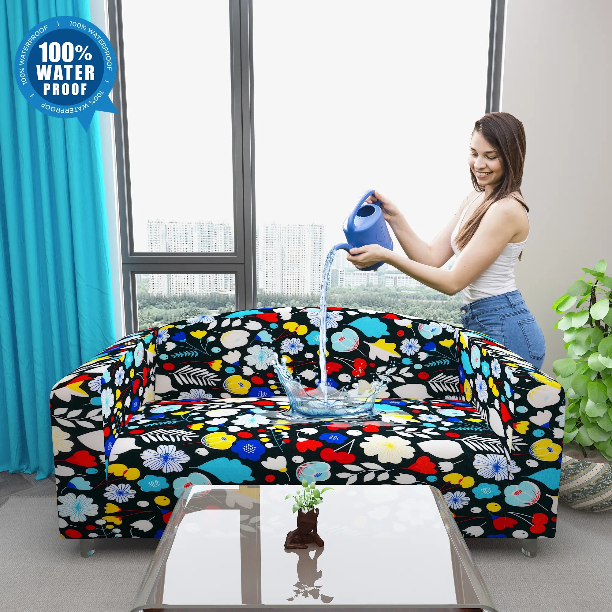 Waterproof Printed Sofa Protector Cover Full Stretchable, SP05