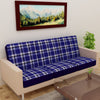 Waterproof Printed Sofa Seat Protector Cover with Stretchable Elastic, Blue - Dream Care Furnishings Private Limited