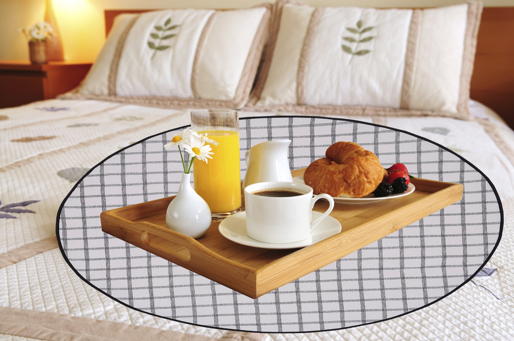 Waterproof & Oil Proof Bed Server Circle Mat, CA08 - Dream Care Furnishings Private Limited